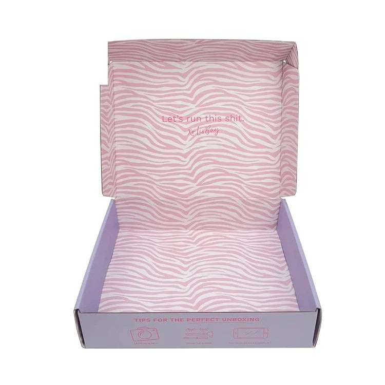 Luxury Sliver Foil logo Skin Care Corrugated Shipping pink Luxury Sliver Foil logo Skin Care Corrugated Shipping pink