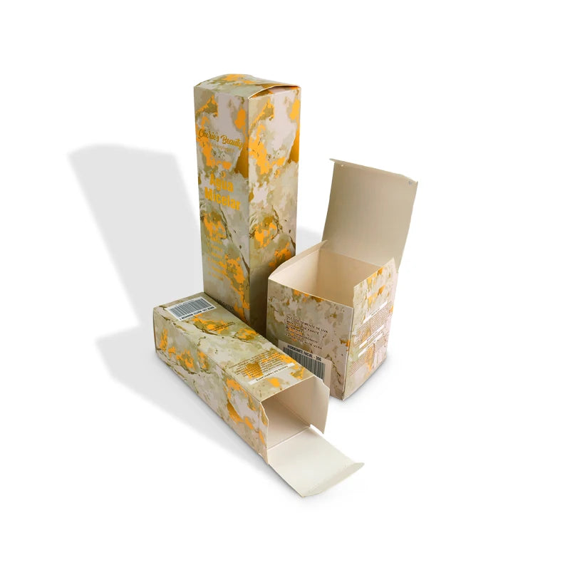 Luxury Tuck End Gift Box Art Paper Custom Gold Foil Logo