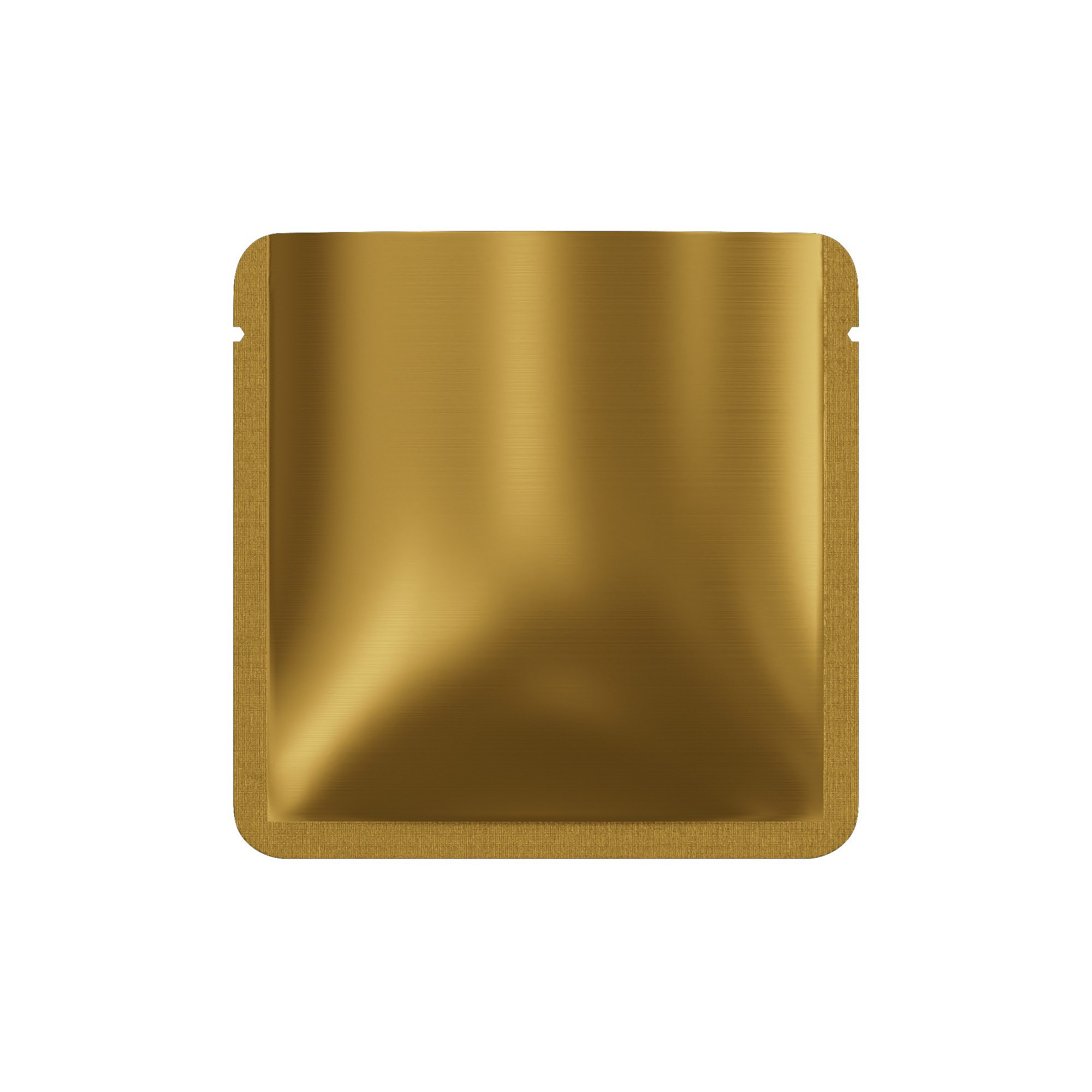 Matte Acapulco Gold Square Aluminum Foil Packaging Bag with