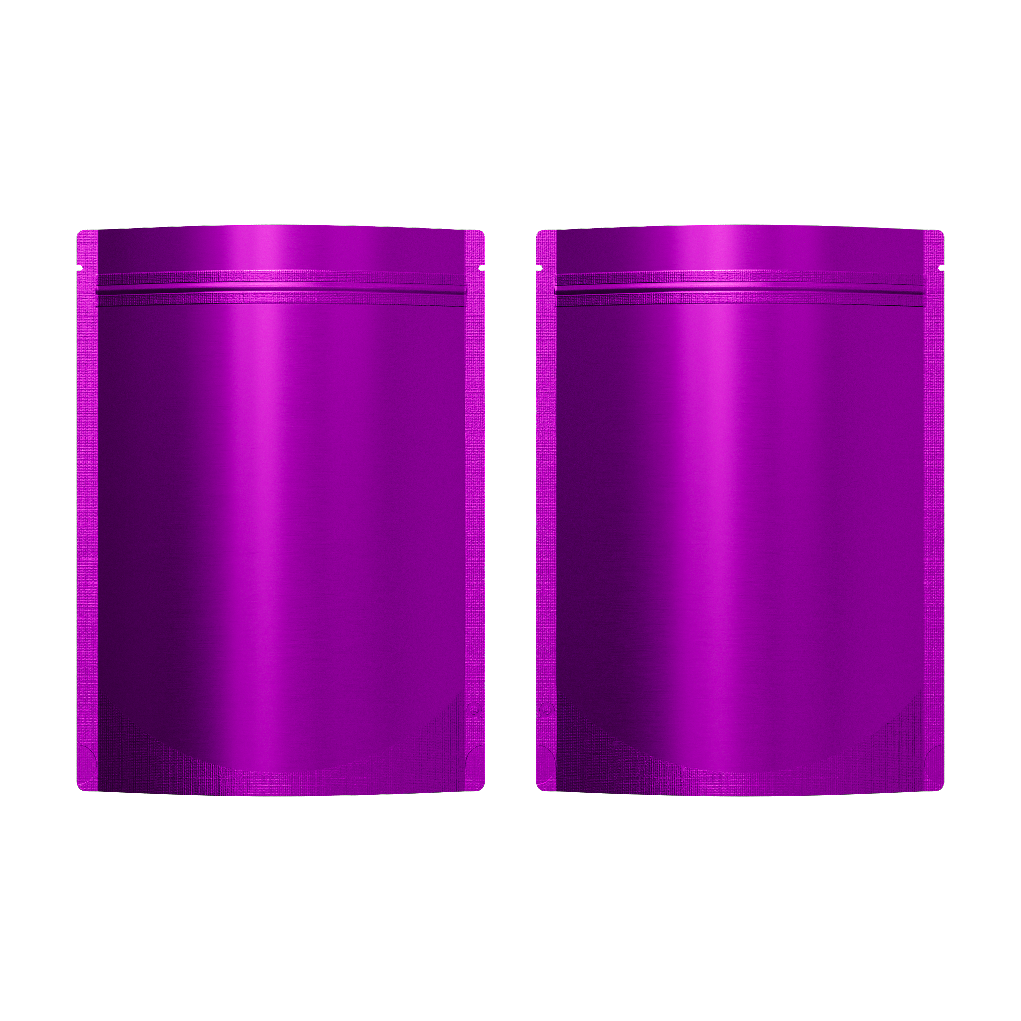 Matte Amythest Purple Mylar Stand Strong Bags with Rounded