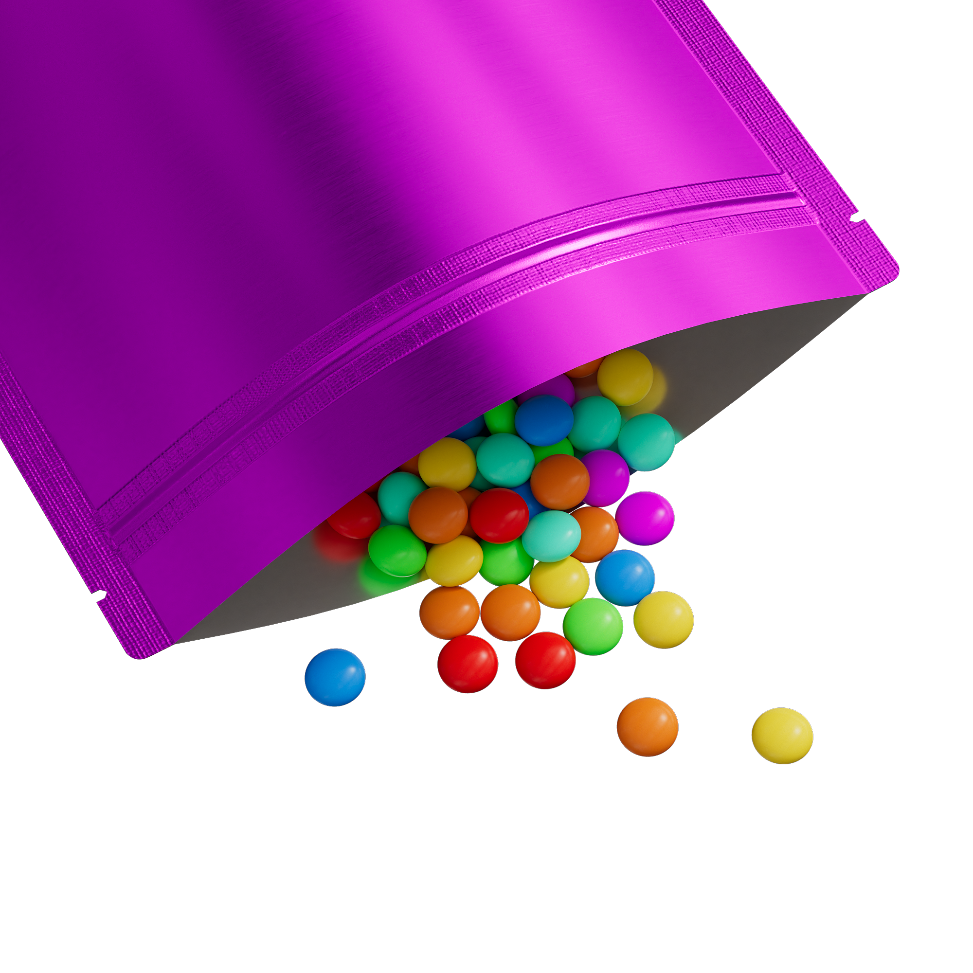 Matte Amythest Purple Mylar Stand Strong Bags with Rounded Matte Amythest Purple Mylar Stand Strong Bags with Rounded