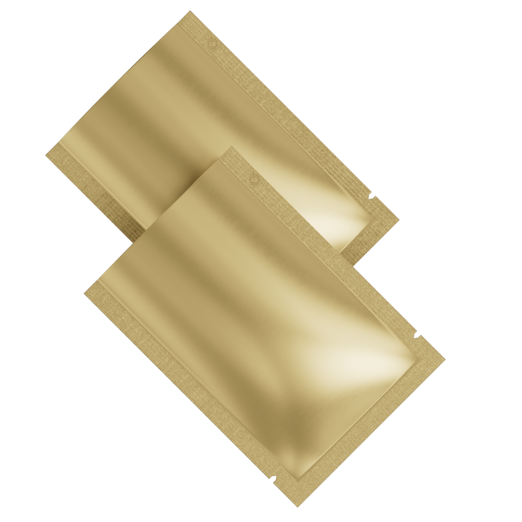 Matte Antique Gold Mylar Foil Open Fill Bags Matte Antique Gold Mylar Foil Open Fill Bags