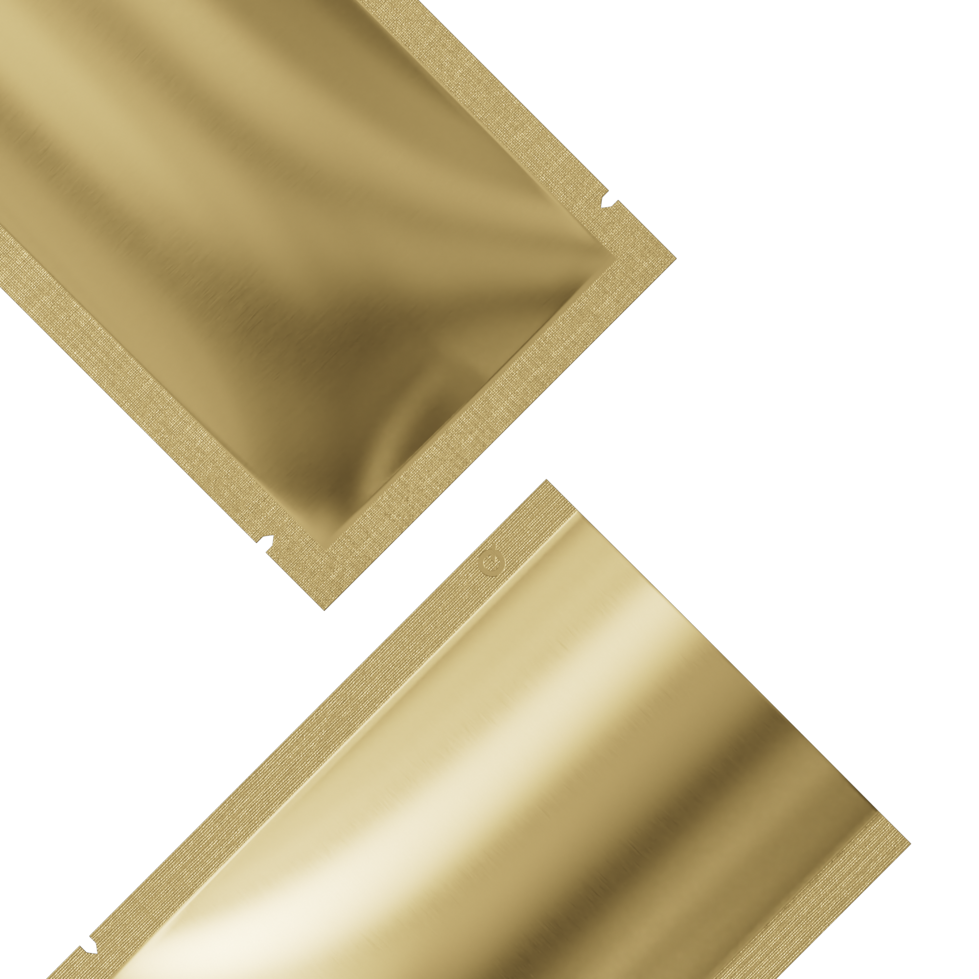 Matte Antique Gold Mylar Foil Open Fill Bags Matte Antique Gold Mylar Foil Open Fill Bags