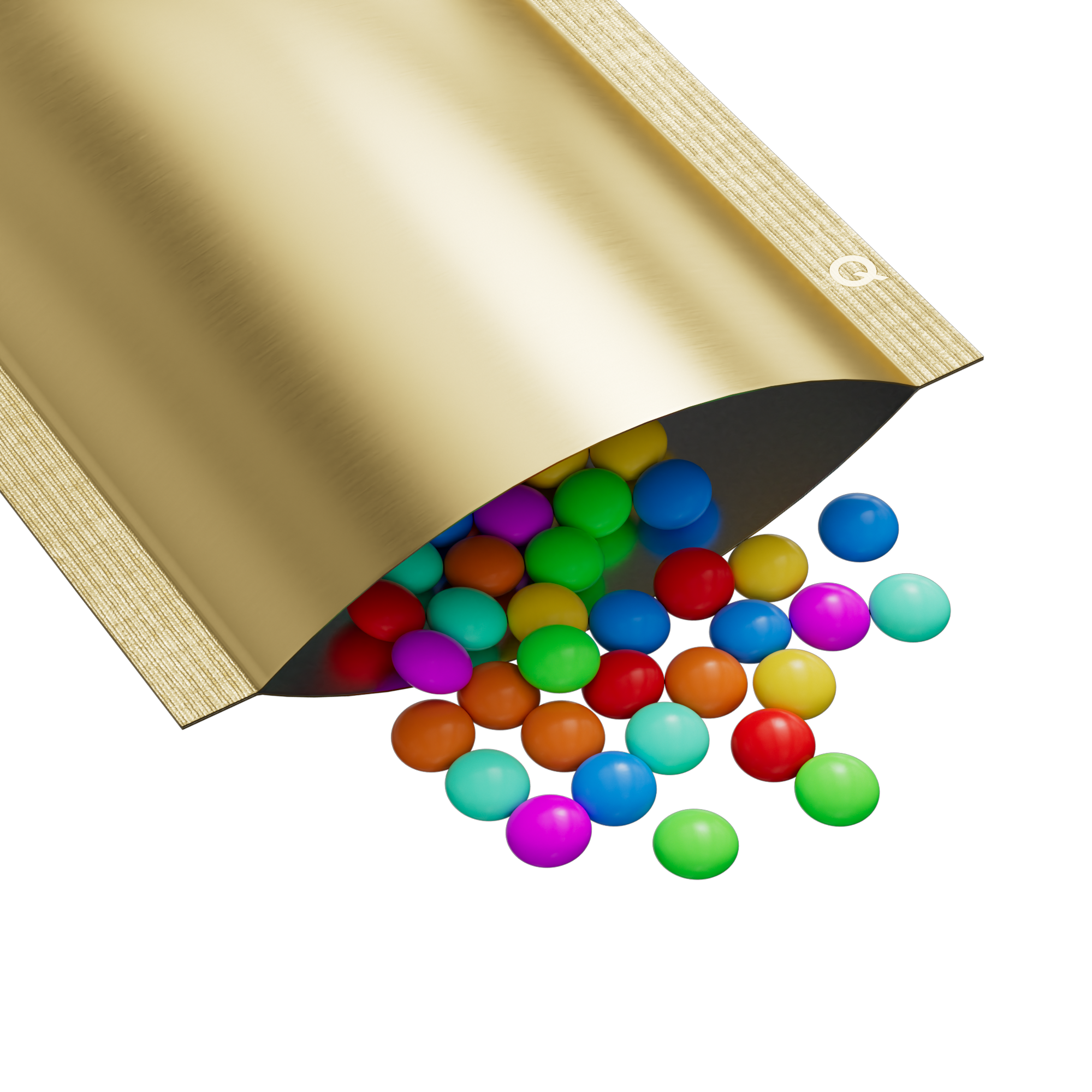 Matte Antique Gold Mylar Foil Open Fill Bags Matte Antique Gold Mylar Foil Open Fill Bags