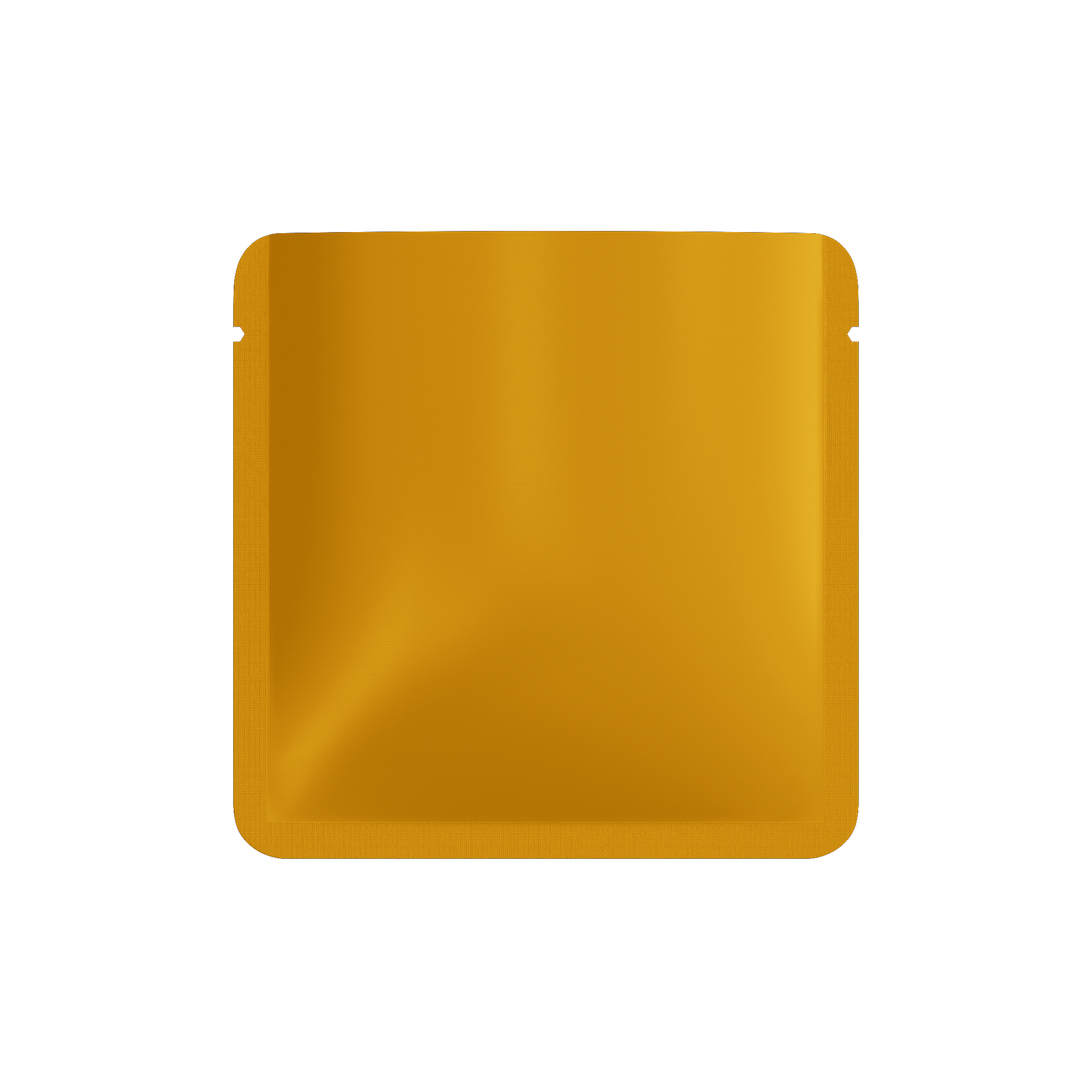 Matte Citrus Yellow Square Aluminum Foil Packaging Bag with