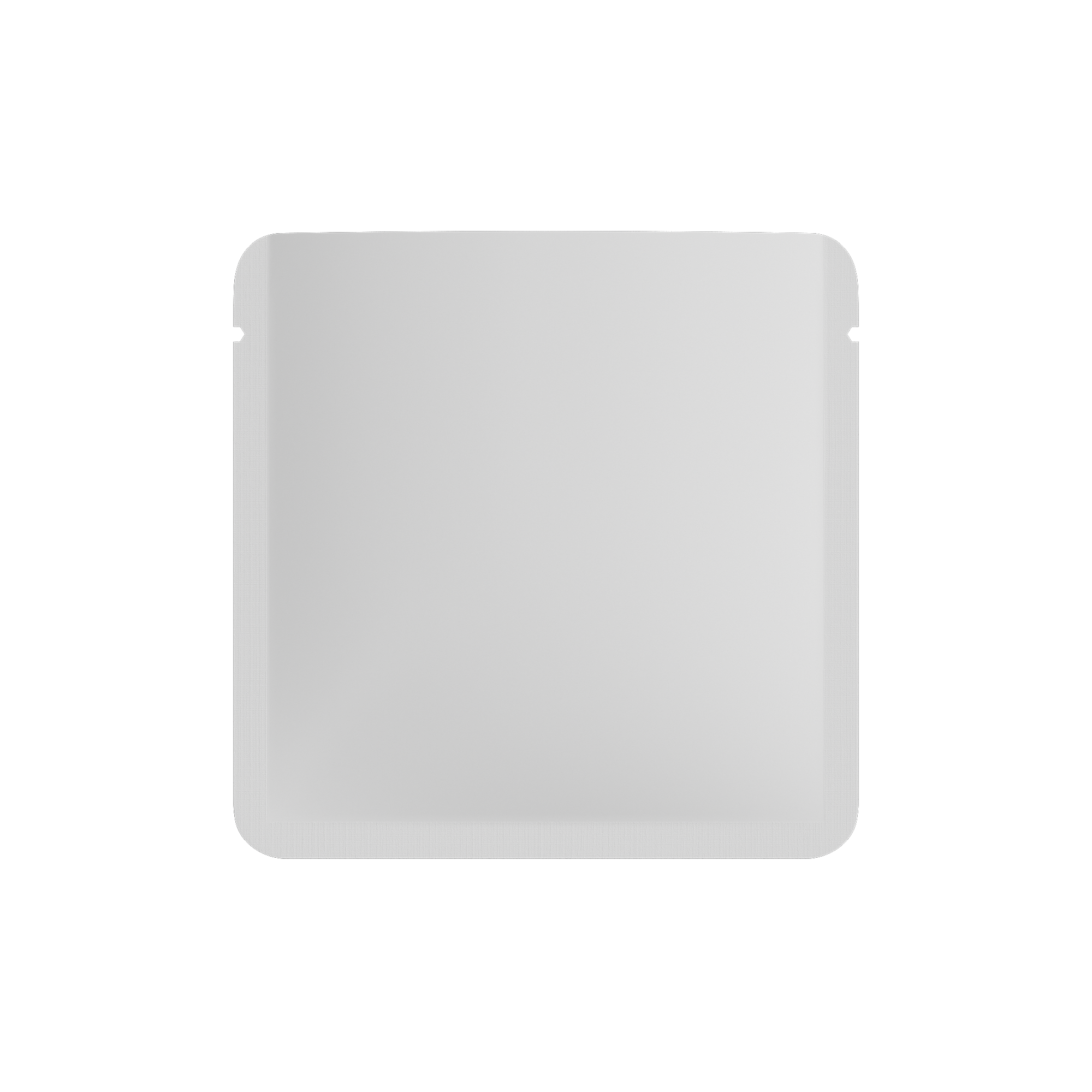 Matte Coconut White Square Aluminum Foil Packaging Bag with