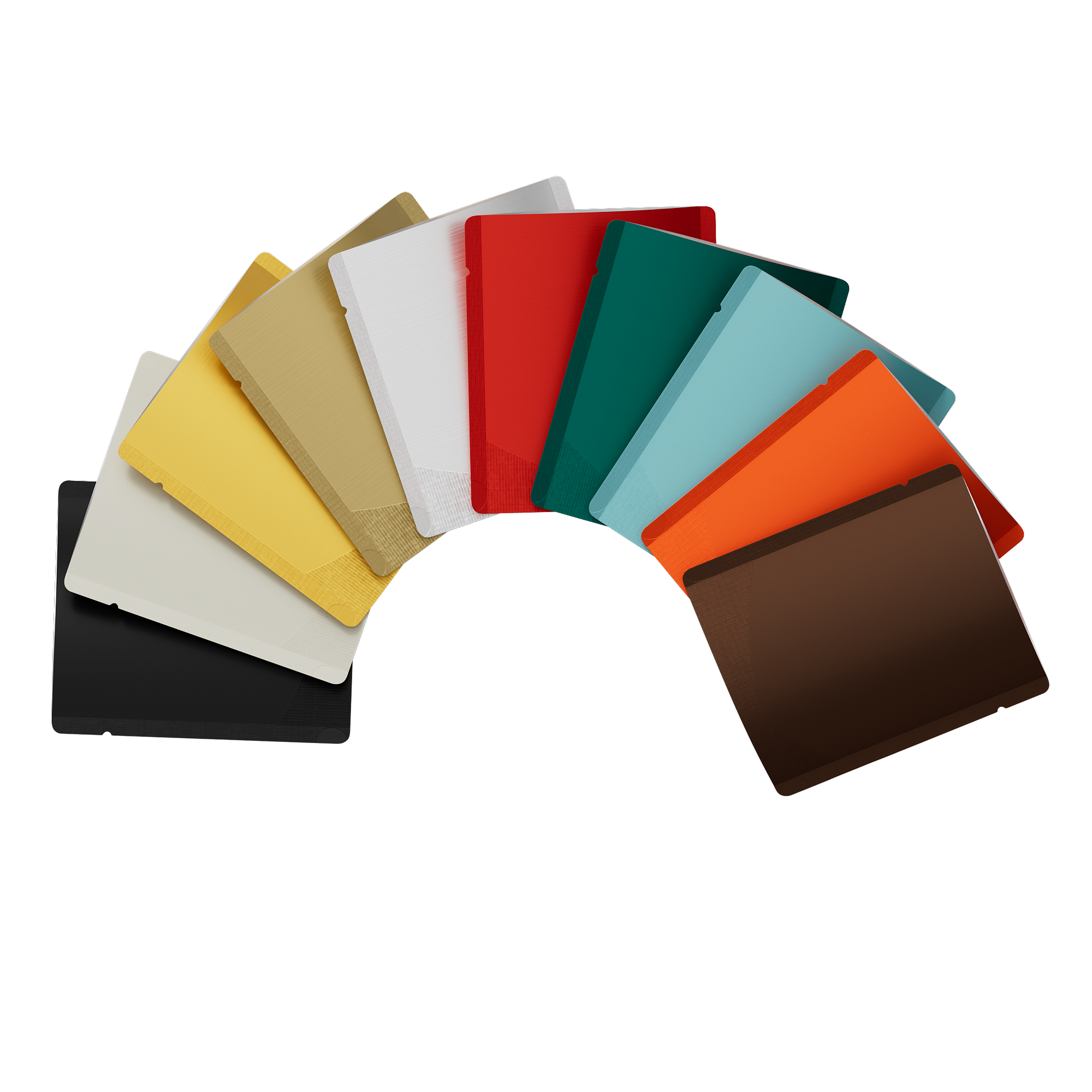 Matte Colored Square Aluminum with Rounded Corner Stand Up