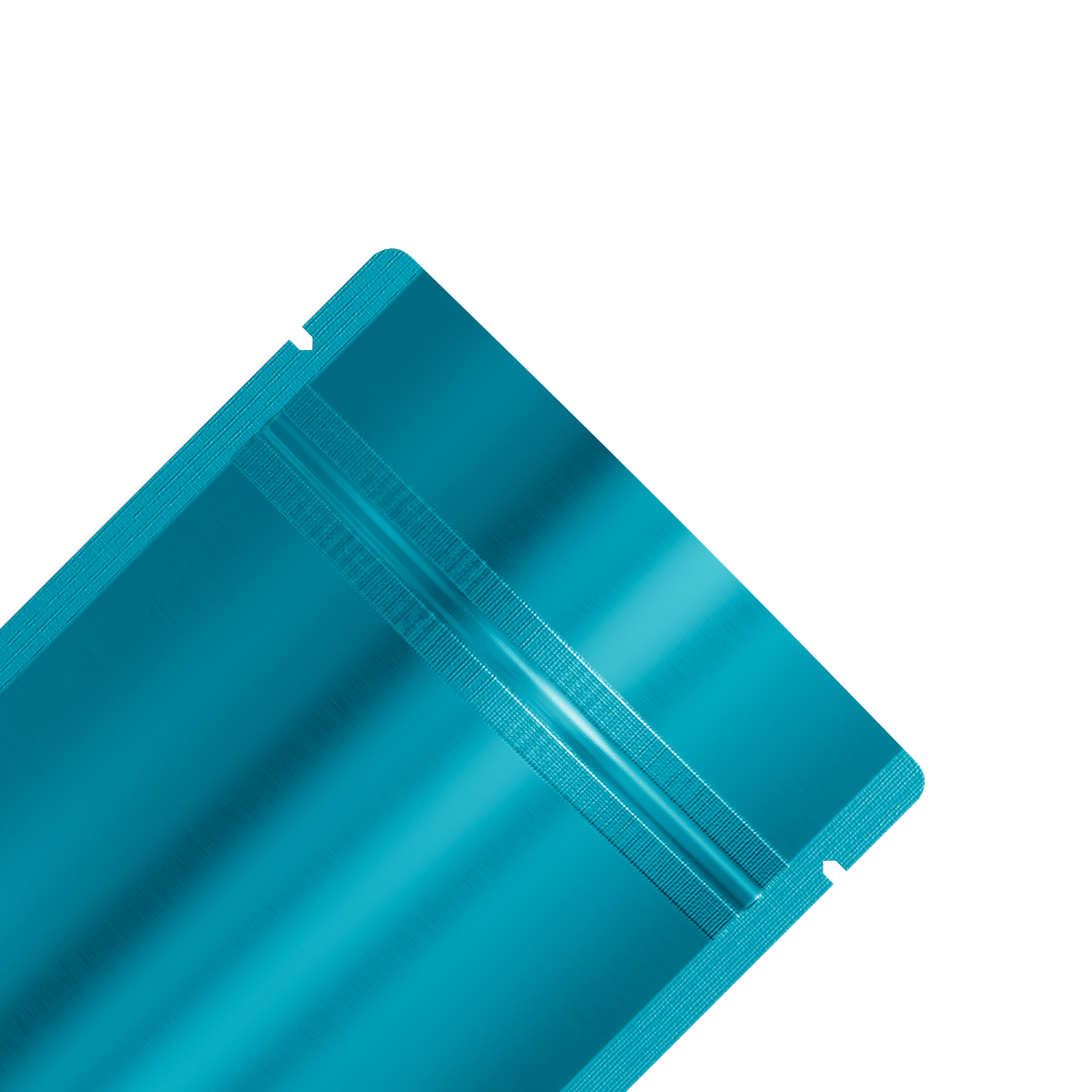 Matte Cool Blue Mylar Stand Strong Bags with Rounded Corners Matte Cool Blue Mylar Stand Strong Bags with Rounded Corners