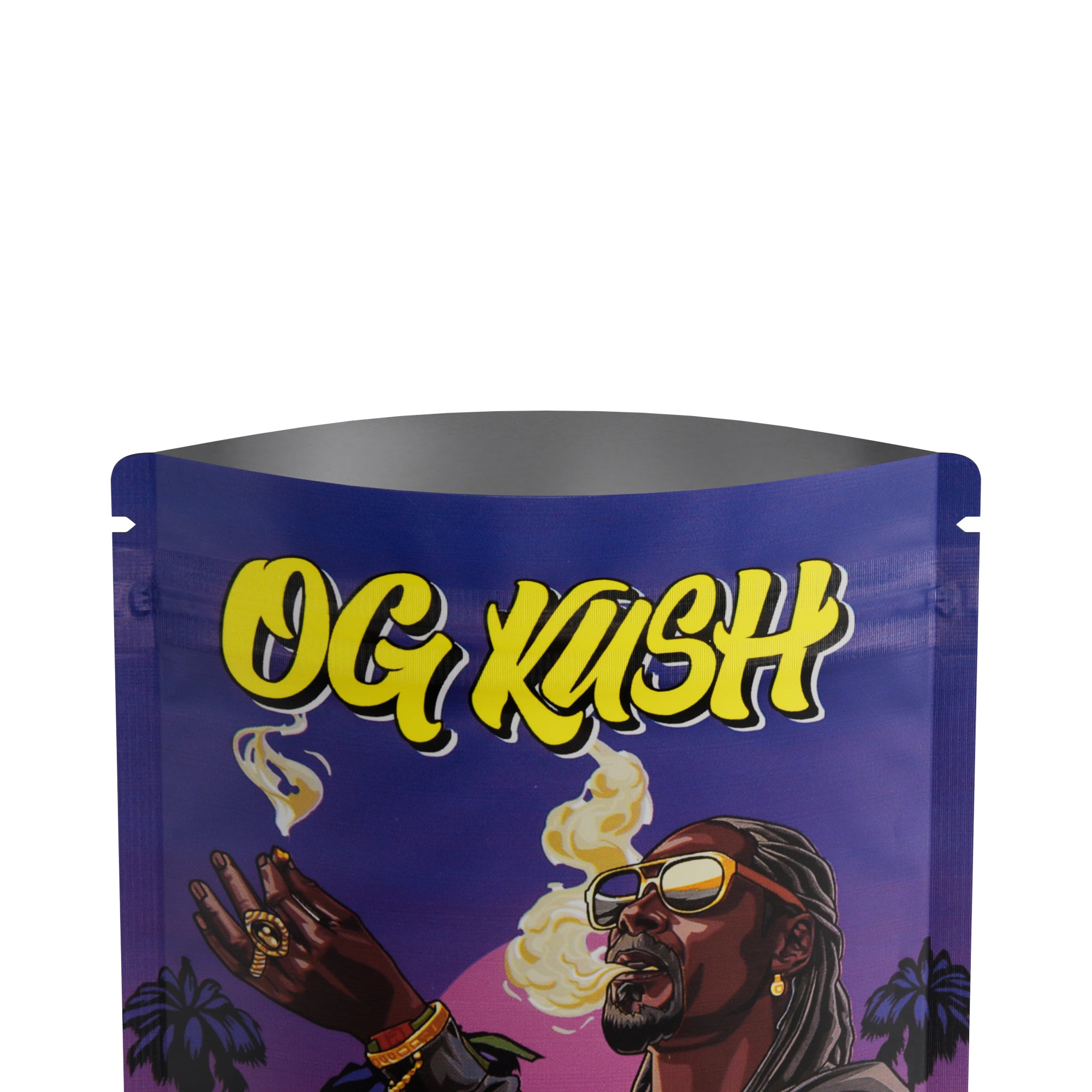 Matte Designs Smell Proof Metallic Foil Stand Strong Bags Matte Designs Smell Proof Metallic Foil Stand Strong Bags