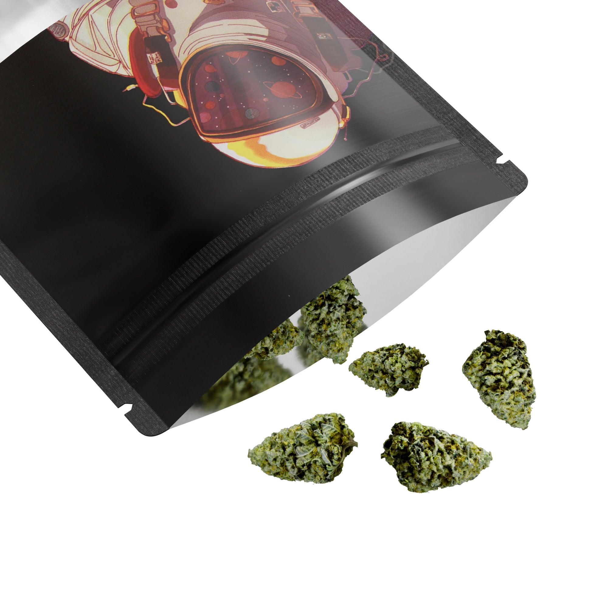 Matte Designs Smell Proof Metallic Foil Stand Strong Bags Matte Designs Smell Proof Metallic Foil Stand Strong Bags