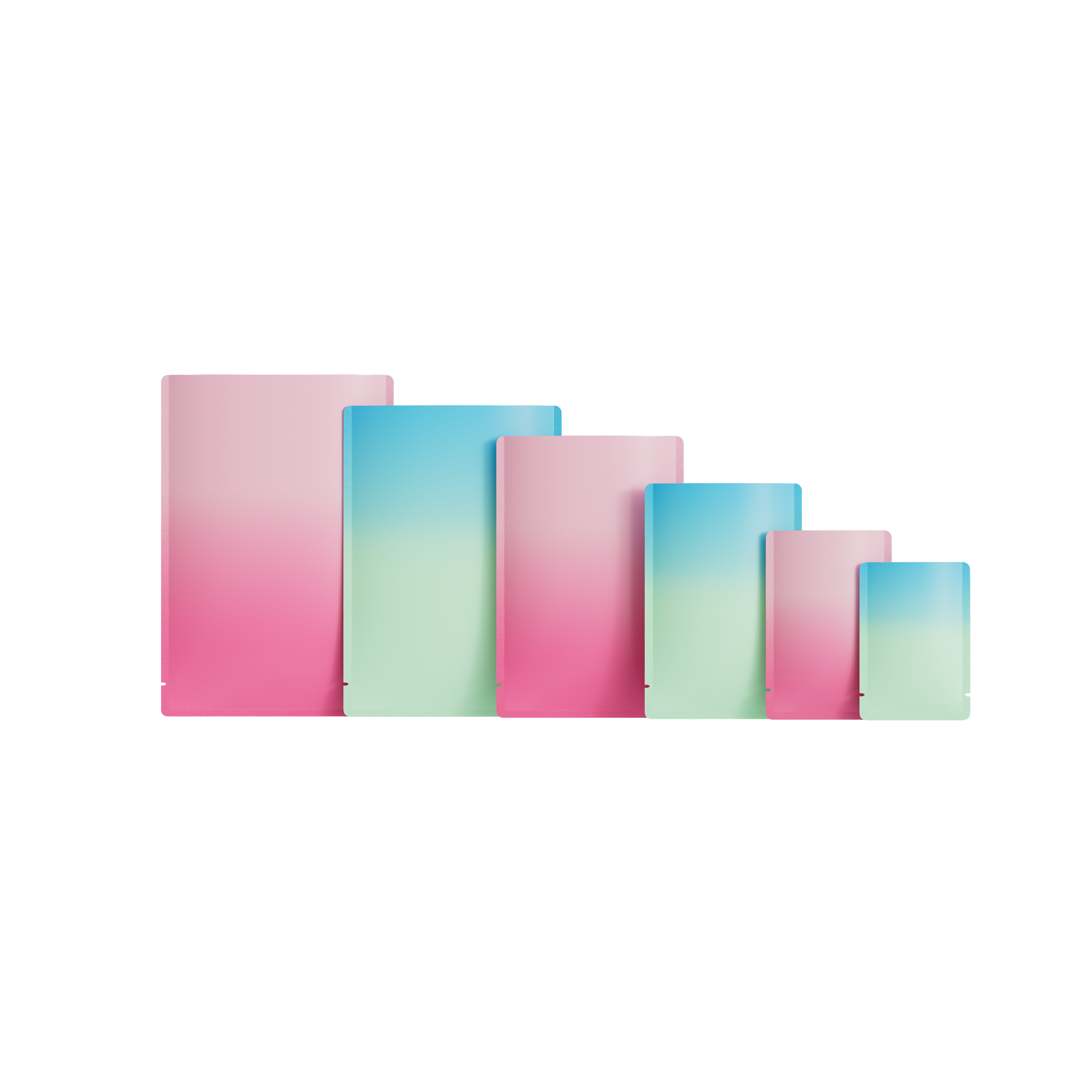 Matte Double-Sided Ombre Gradient Mylar Foil  Bags
