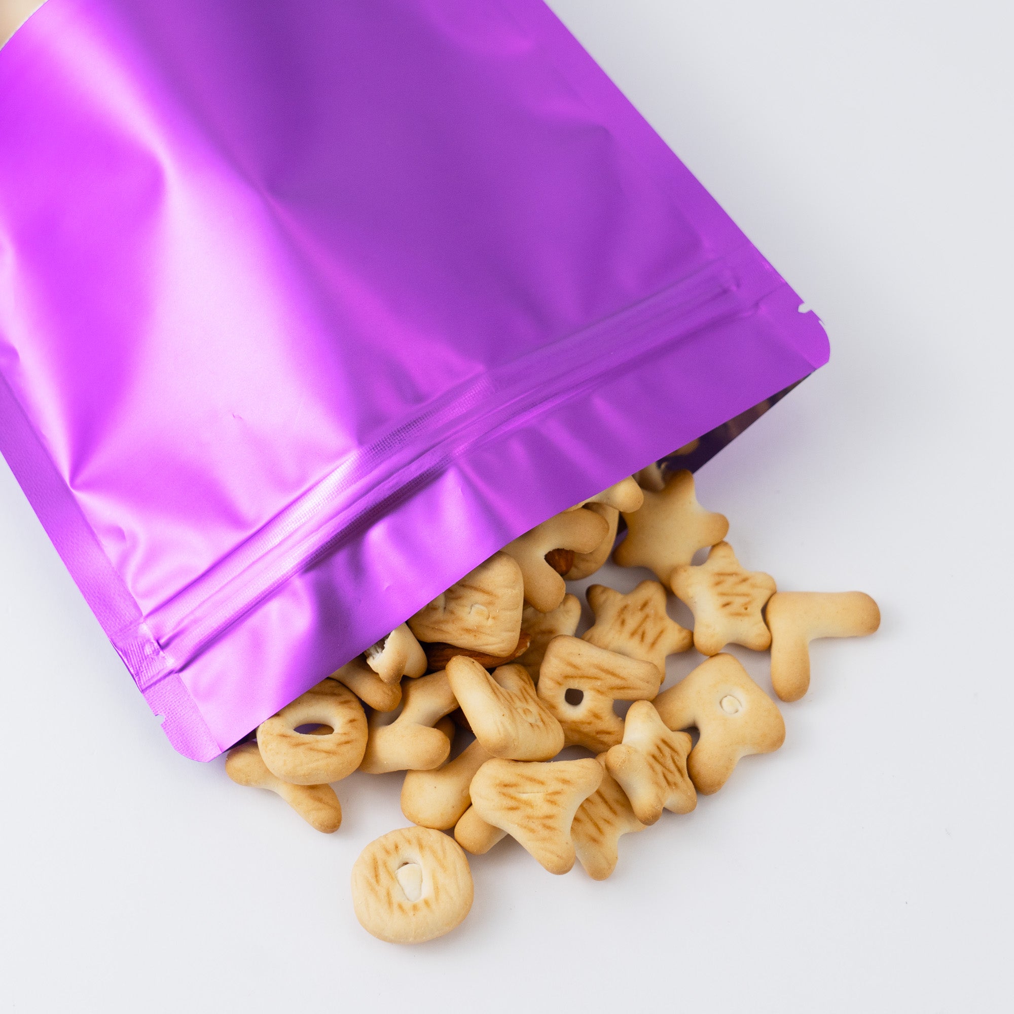 Matte Eggplant Purple Frosted Window Mylar Stand Strong Bags Matte Eggplant Purple Frosted Window Mylar Stand Strong Bags