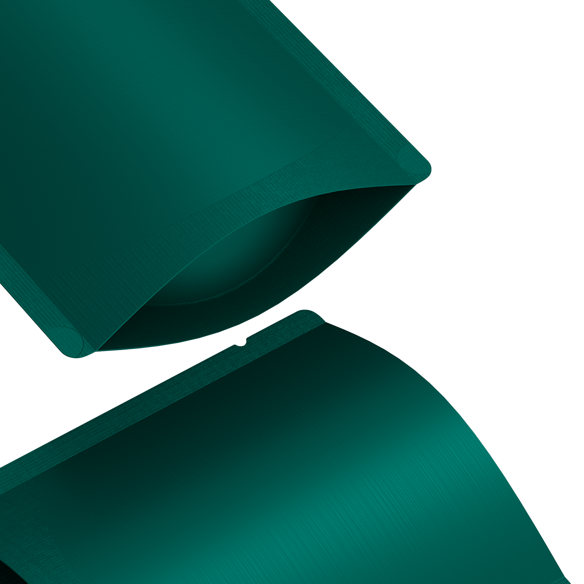 Matte Empress Teal Green Square Aluminum with Rounded Corner Matte Empress Teal Green Square Aluminum with Rounded Corner