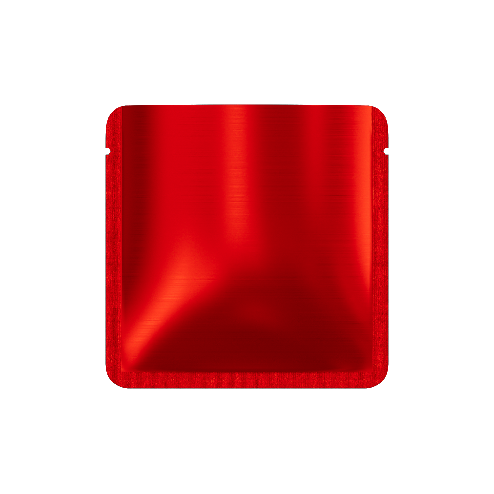 Matte Firetruck Red Square Aluminum Foil Packaging Bag with