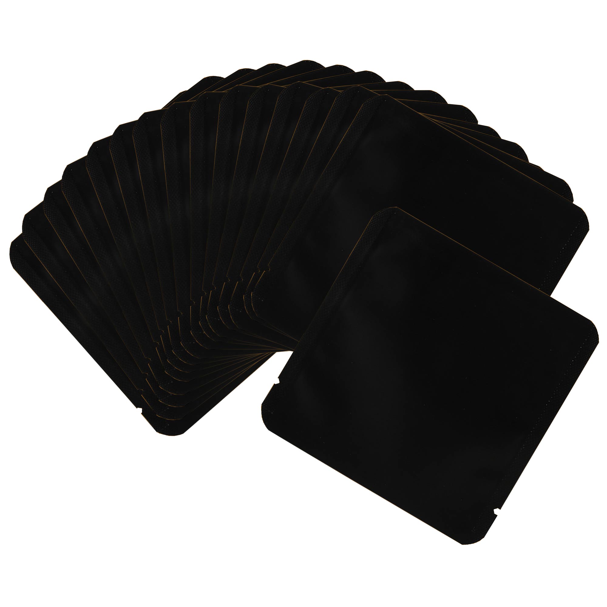 Matte Flat Black Square Aluminum Foil Packaging Bag with Matte Flat Black Square Aluminum Foil Packaging Bag with