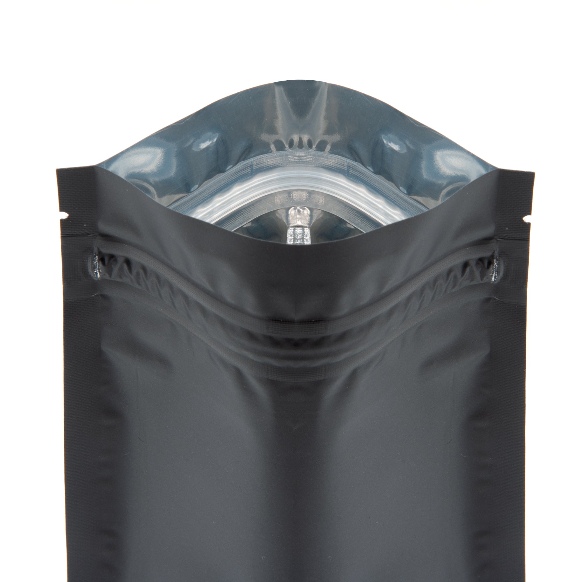 Matte Foggy Night Black Mylar Foil Flat Double Zipper Bags Matte Foggy Night Black Mylar Foil Flat Double Zipper Bags