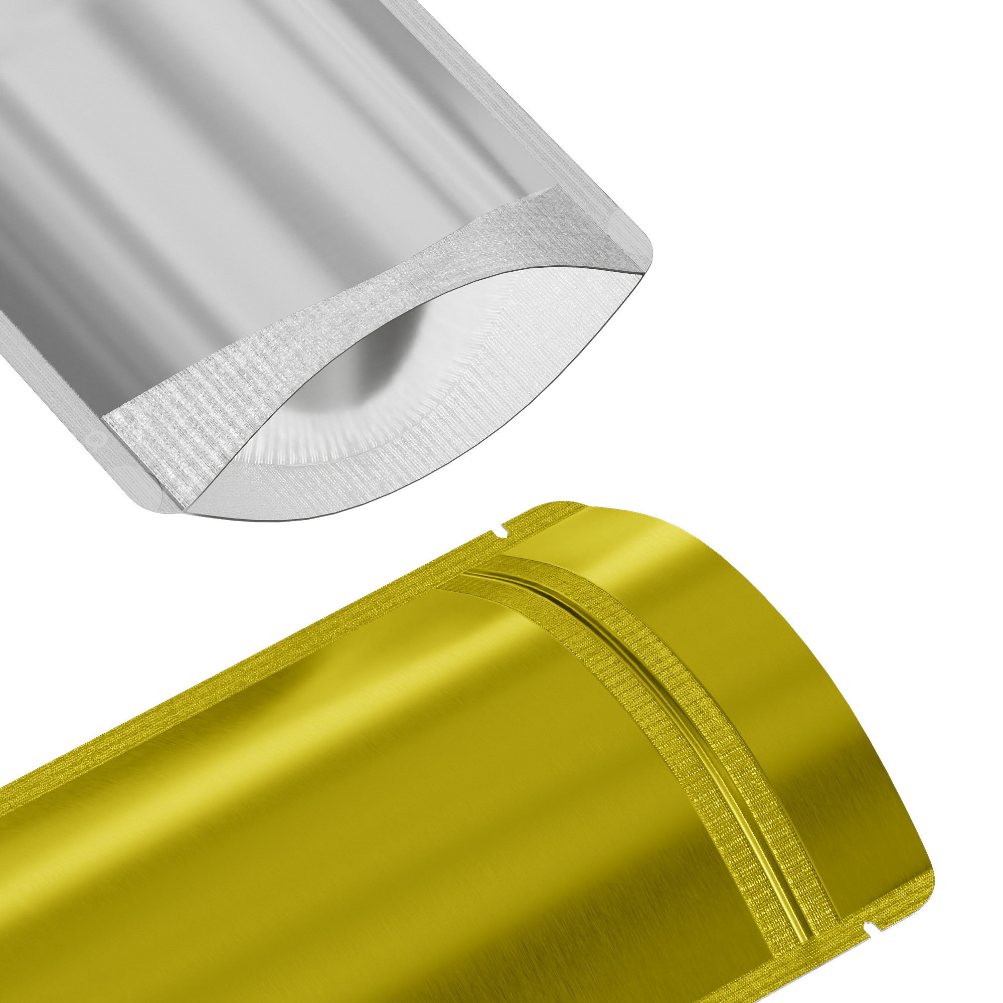 Matte Half Chardonnay Gold Metallic Mylar Stand Strong Bags Matte Half Chardonnay Gold Metallic Mylar Stand Strong Bags