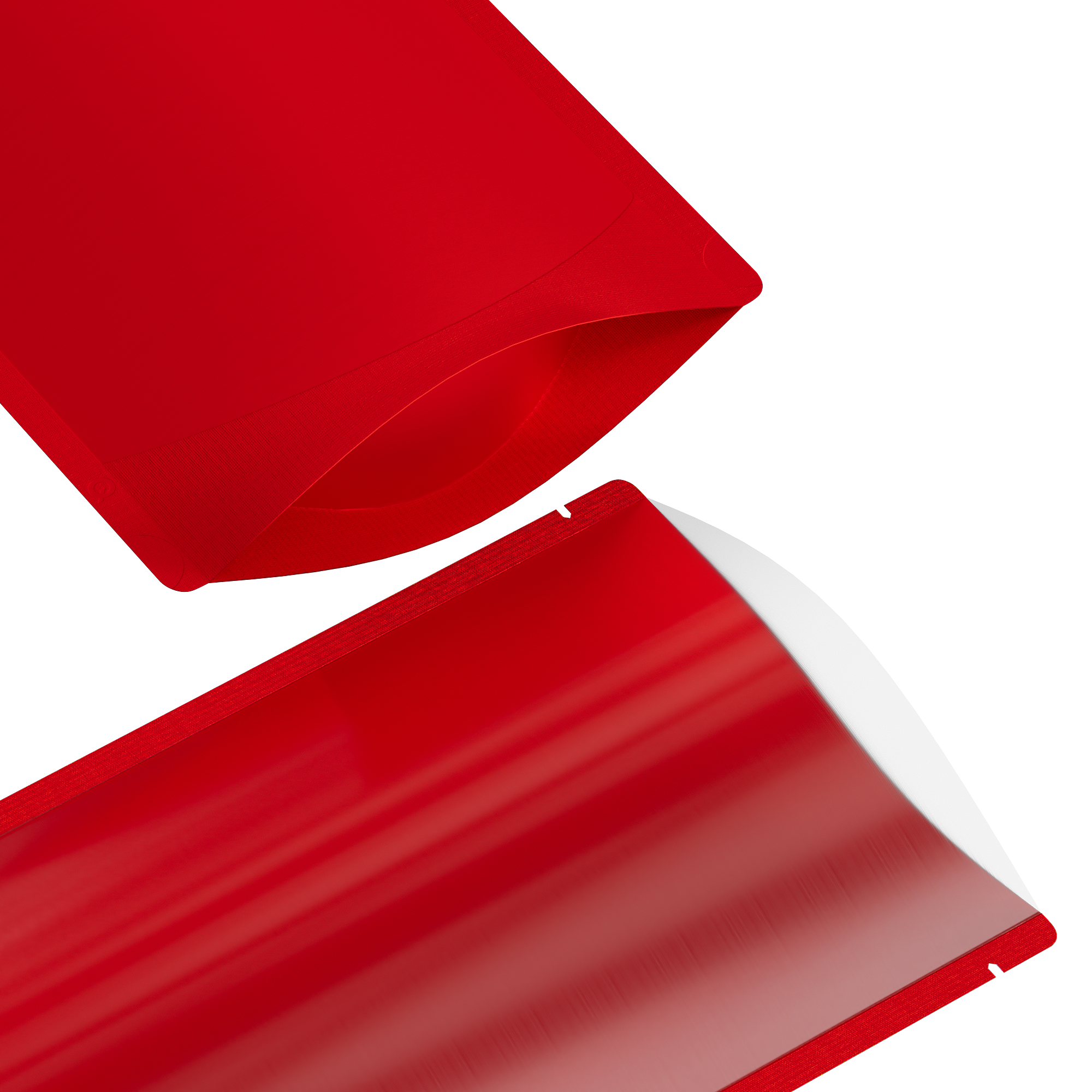 Matte Half Color Plastic Rounded Corners Open Top Stand Up Matte Half Color Plastic Rounded Corners Open Top Stand Up