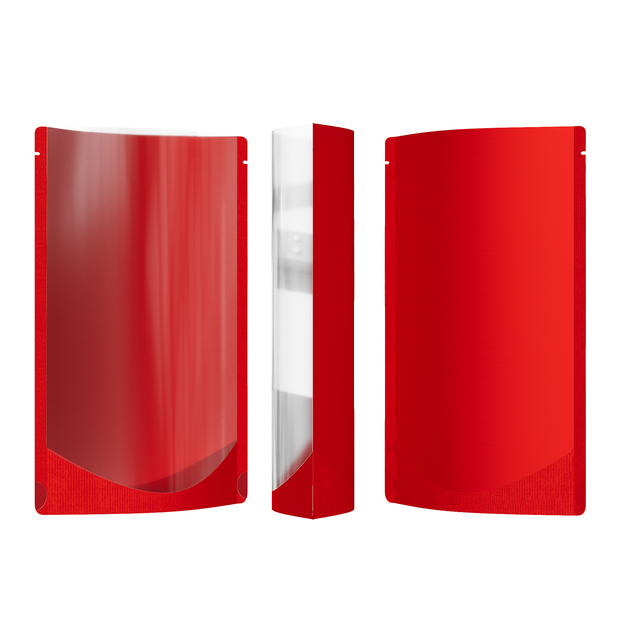 Matte Half Color Plastic Rounded Corners Open Top Stand Up Matte Half Color Plastic Rounded Corners Open Top Stand Up