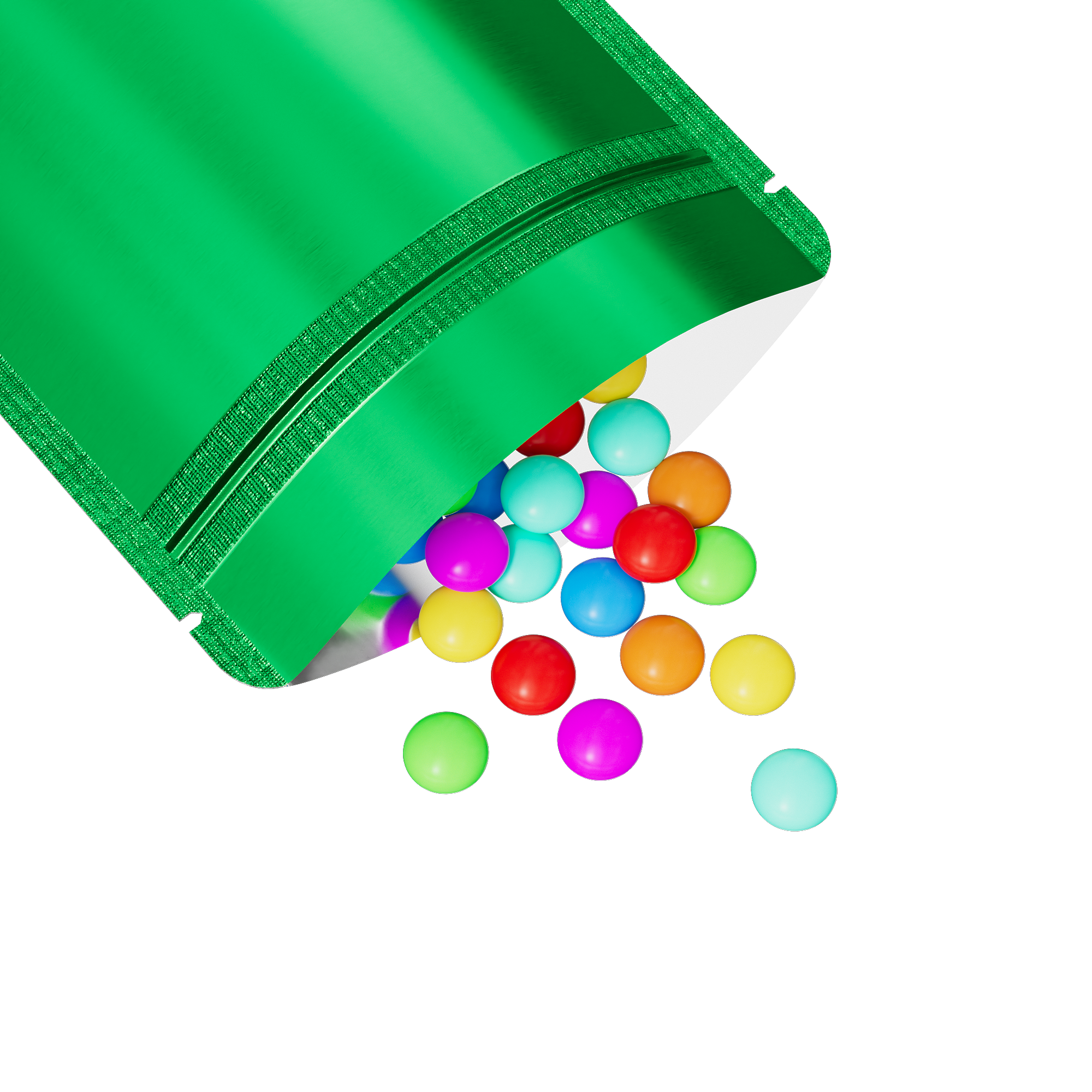 Matte Half Emerald Green Metallic Mylar Stand Strong Bags Matte Half Emerald Green Metallic Mylar Stand Strong Bags