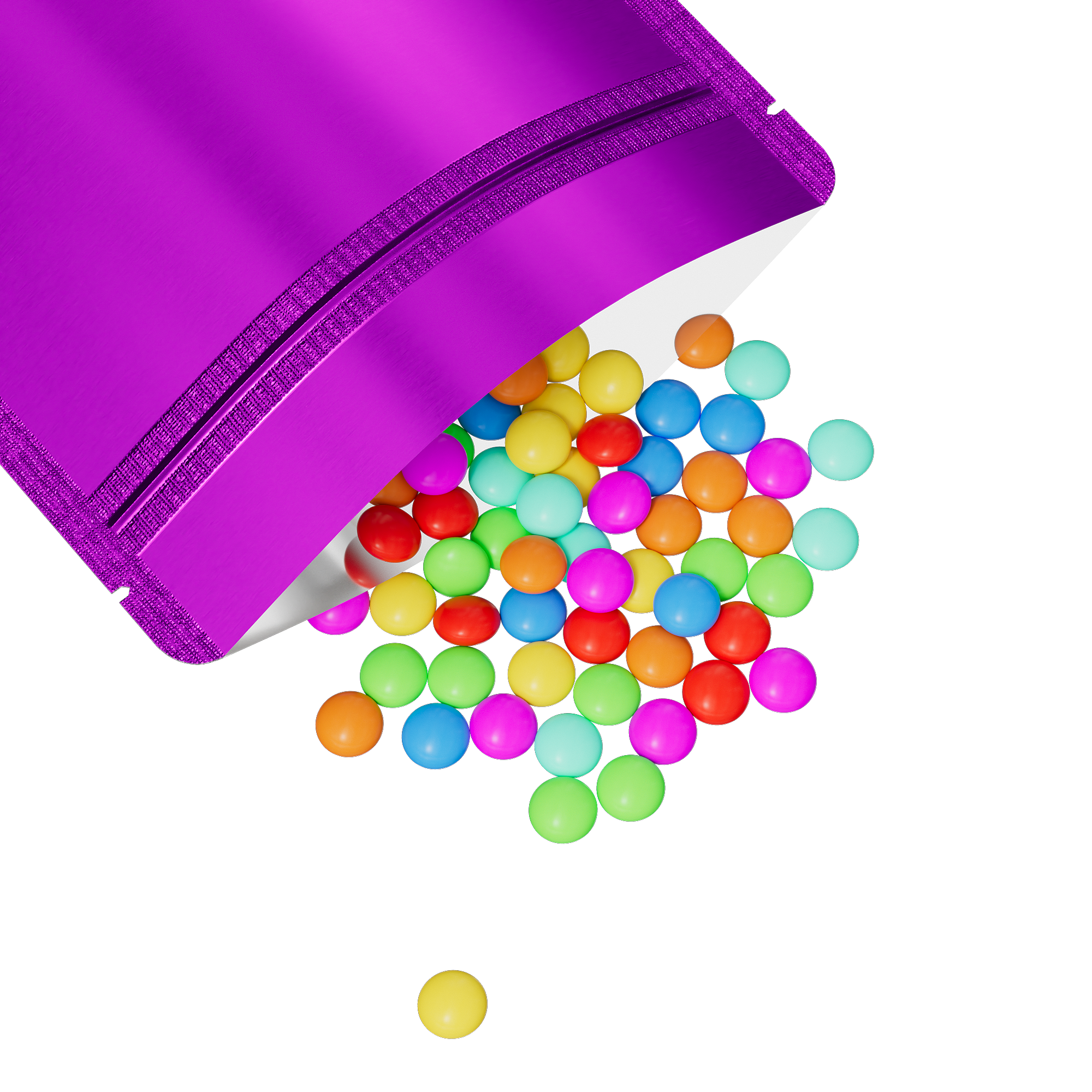 Matte Half Lavender Metallic Mylar Stand Strong Bags with Matte Half Lavender Metallic Mylar Stand Strong Bags with