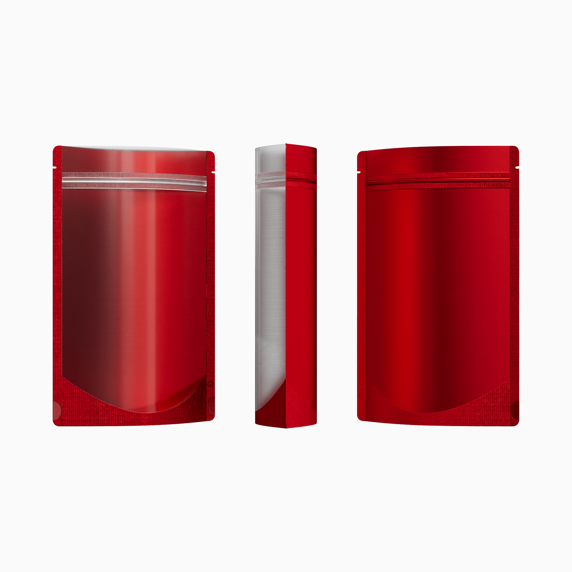 Matte Half Rose Red Translucent Plastic Stand Strong Bags