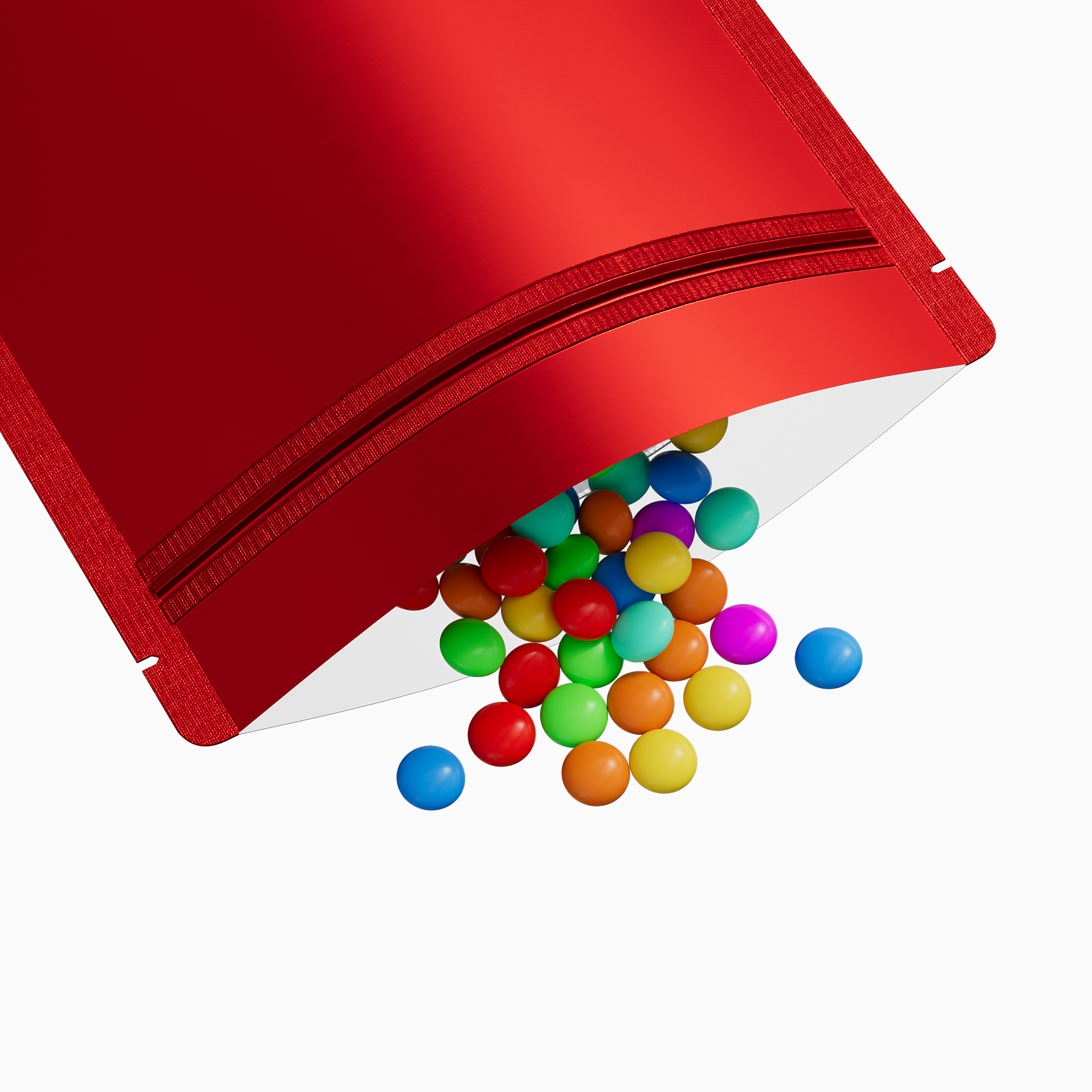 Matte Half Rose Red Translucent Plastic Stand Strong Bags Matte Half Rose Red Translucent Plastic Stand Strong Bags