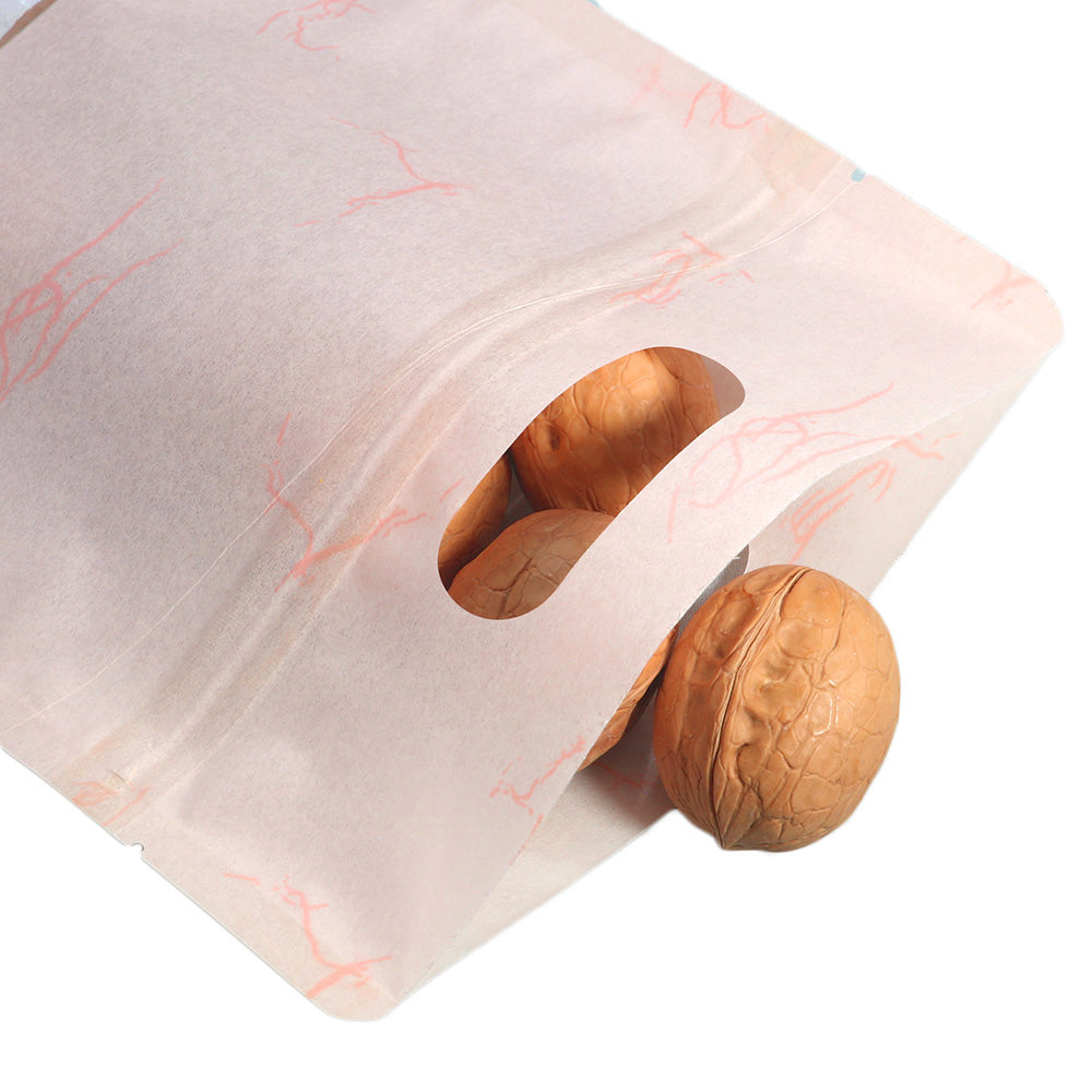 Matte Peach Pink Rice Paper Clear Window Stand Strong Bags Matte Peach Pink Rice Paper Clear Window Stand Strong Bags