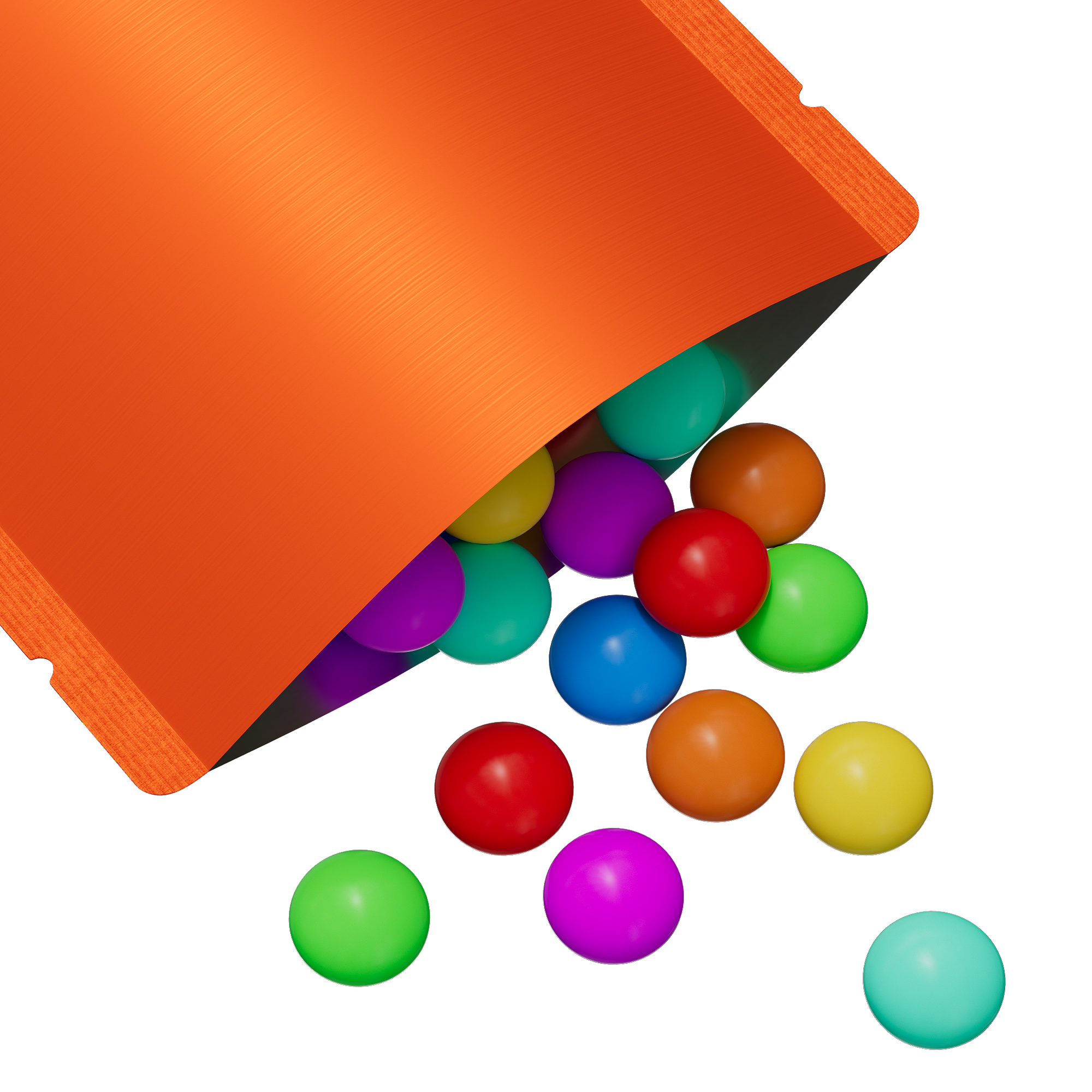 Matte Pumpkin Seed Orange Square Aluminum with Rounded Matte Pumpkin Seed Orange Square Aluminum with Rounded
