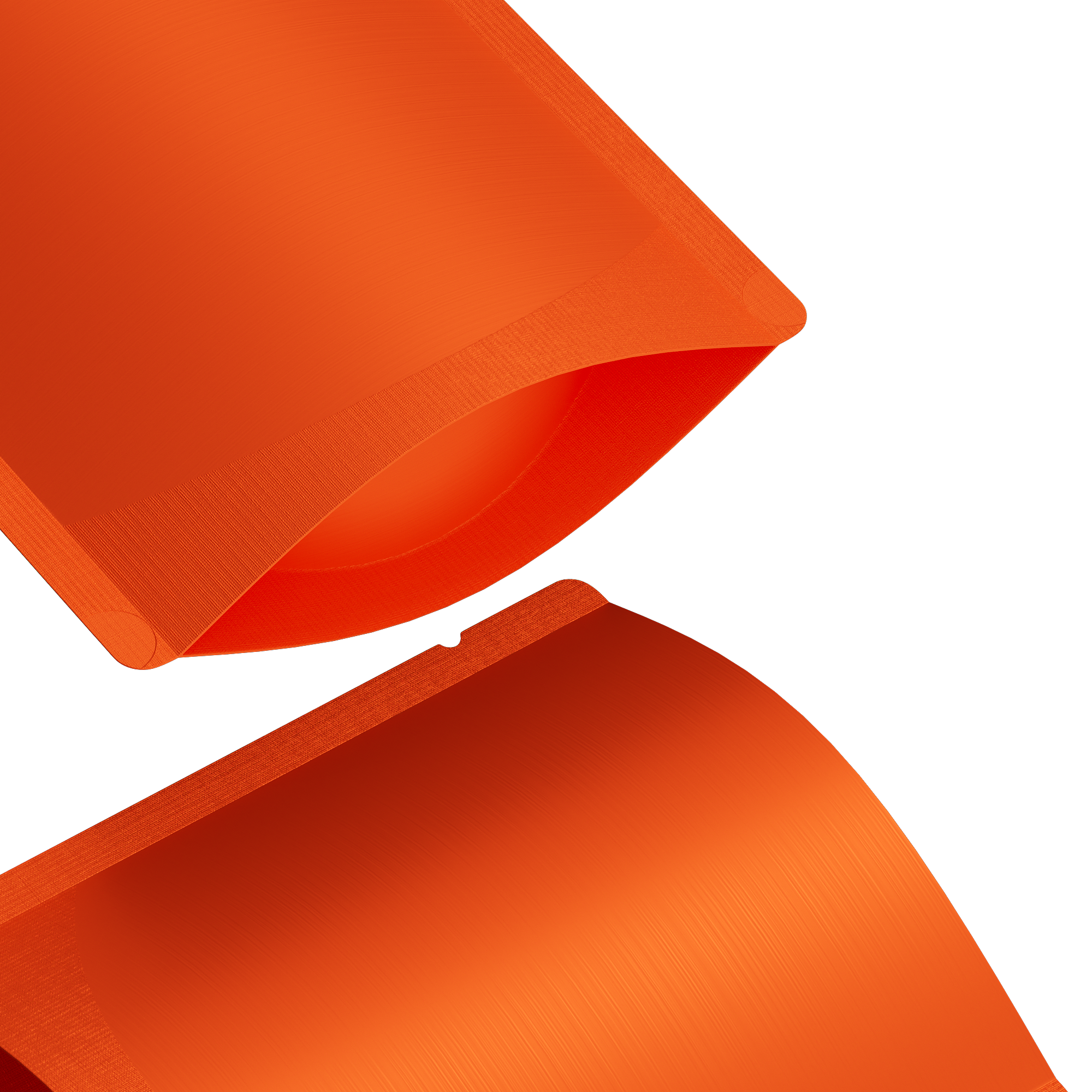 Matte Pumpkin Seed Orange Square Aluminum with Rounded Matte Pumpkin Seed Orange Square Aluminum with Rounded