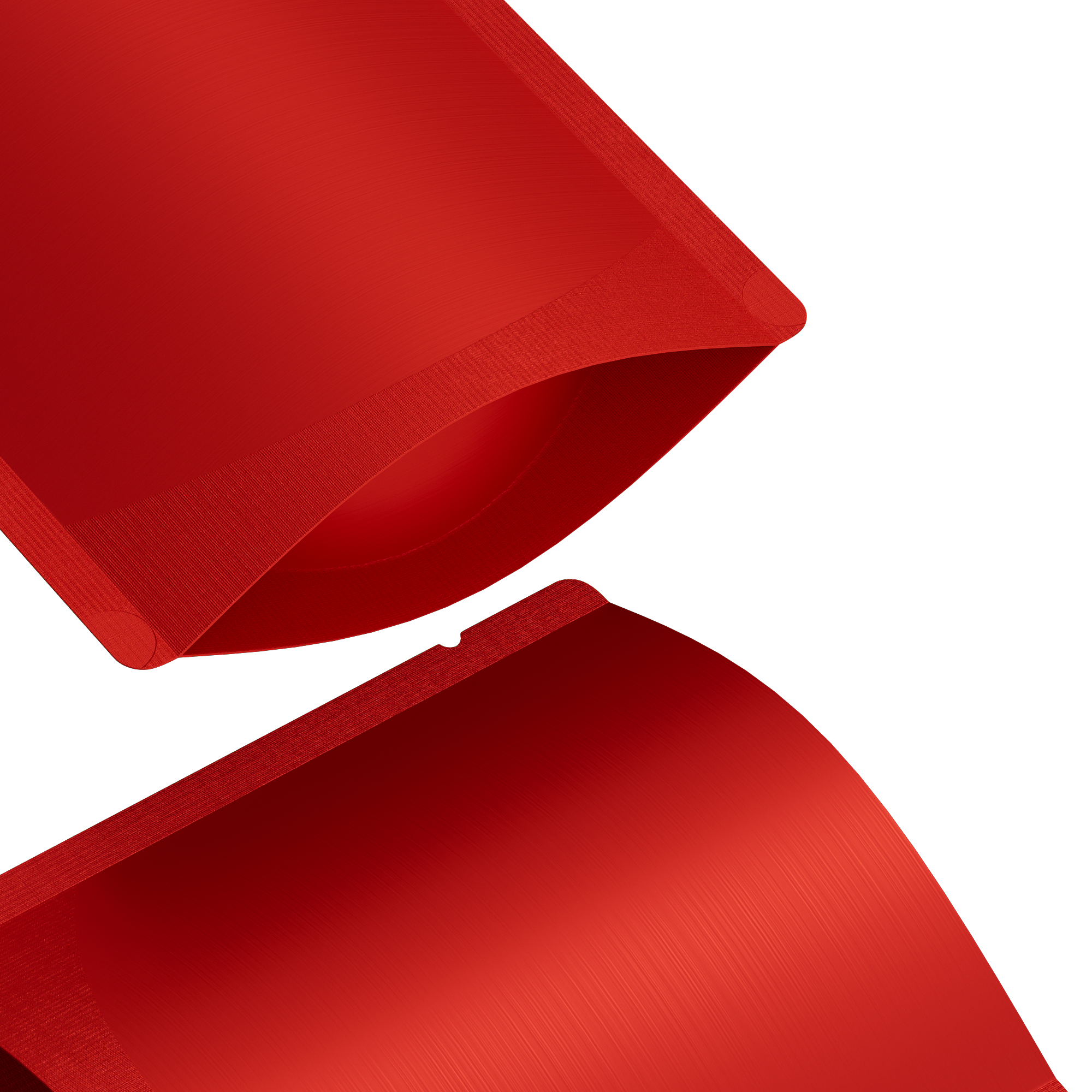 Matte Rose Red Square Aluminum with Rounded Corner Stand Up Matte Rose Red Square Aluminum with Rounded Corner Stand Up