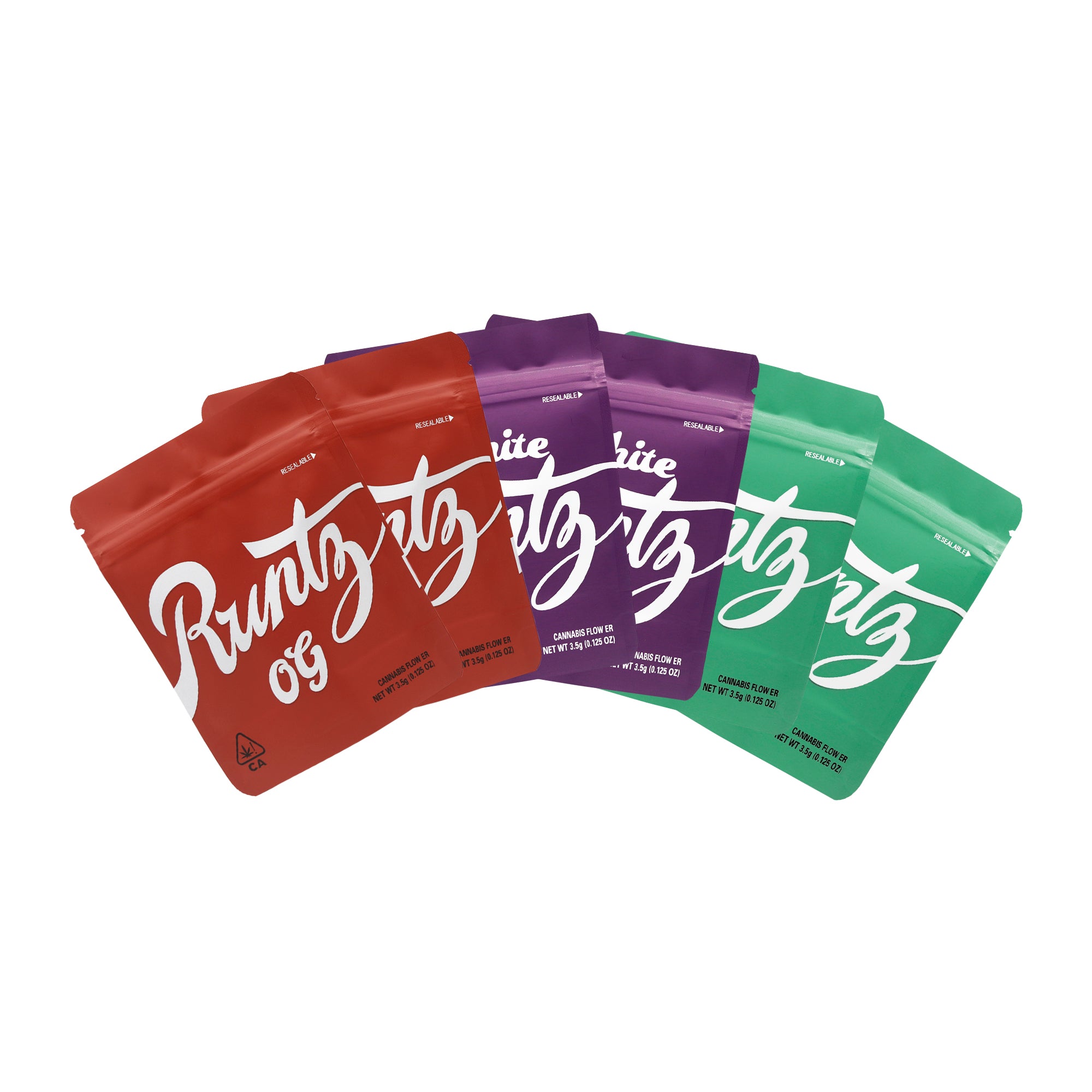 Matte Runtz OG Smell Proof Metallized Foil Stand Strong Bags