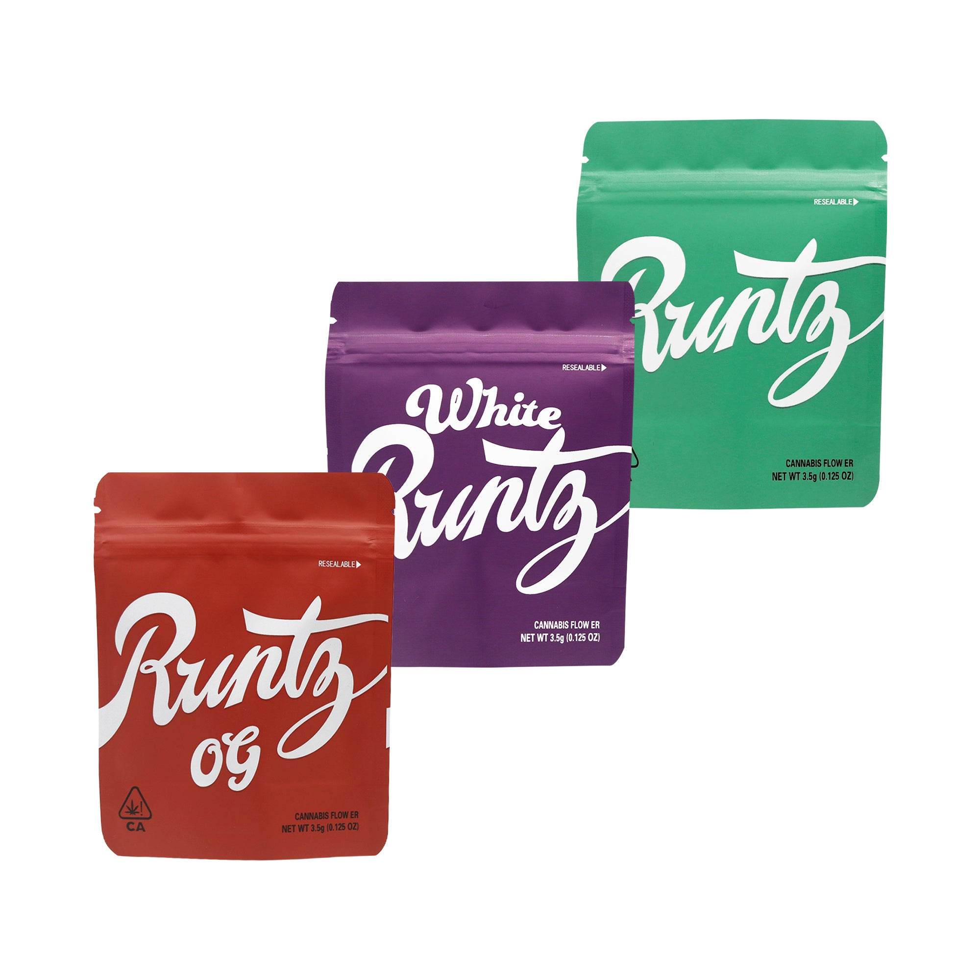 Matte Runtz OG Smell Proof Metallized Foil Stand Strong Bags Matte Runtz OG Smell Proof Metallized Foil Stand Strong Bags