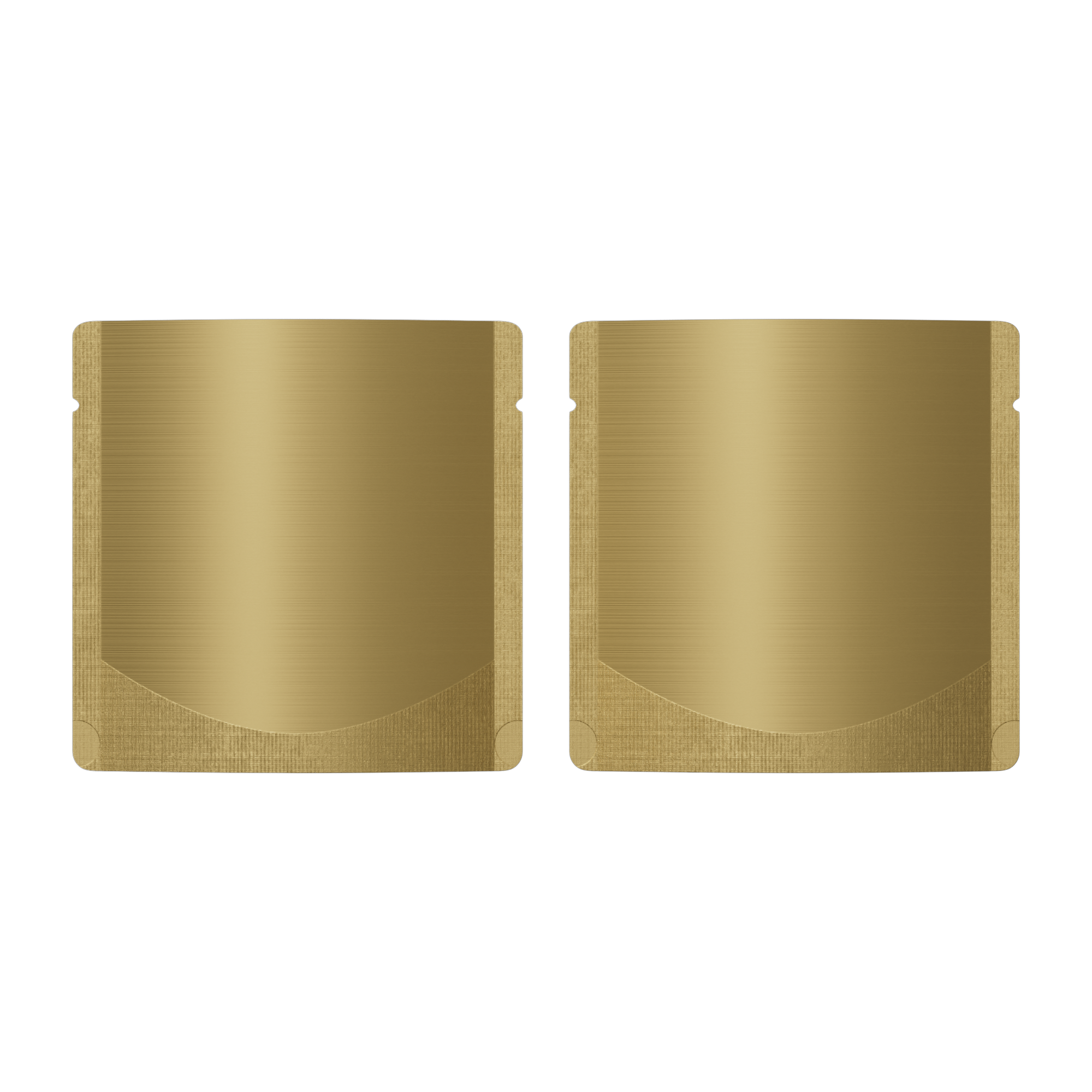 Matte Satin Gold Square Aluminum with Rounded Corner Stand