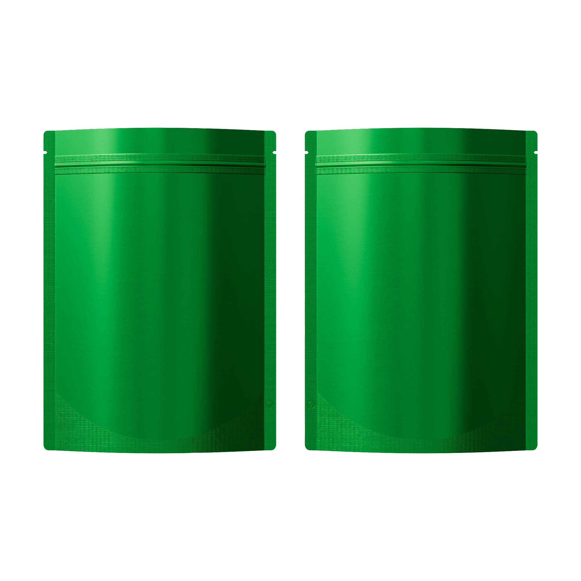 Matte Sea Green Mylar Stand Strong Bags with Rounded Corners