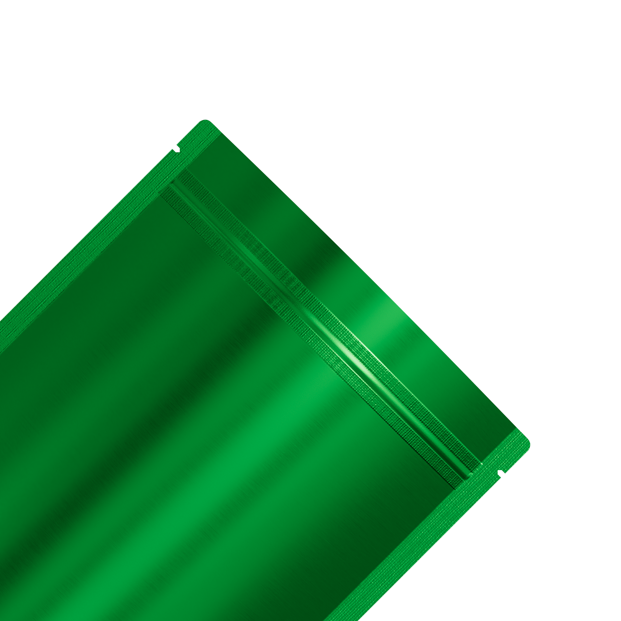 Matte Sea Green Mylar Stand Strong Bags with Rounded Corners Matte Sea Green Mylar Stand Strong Bags with Rounded Corners