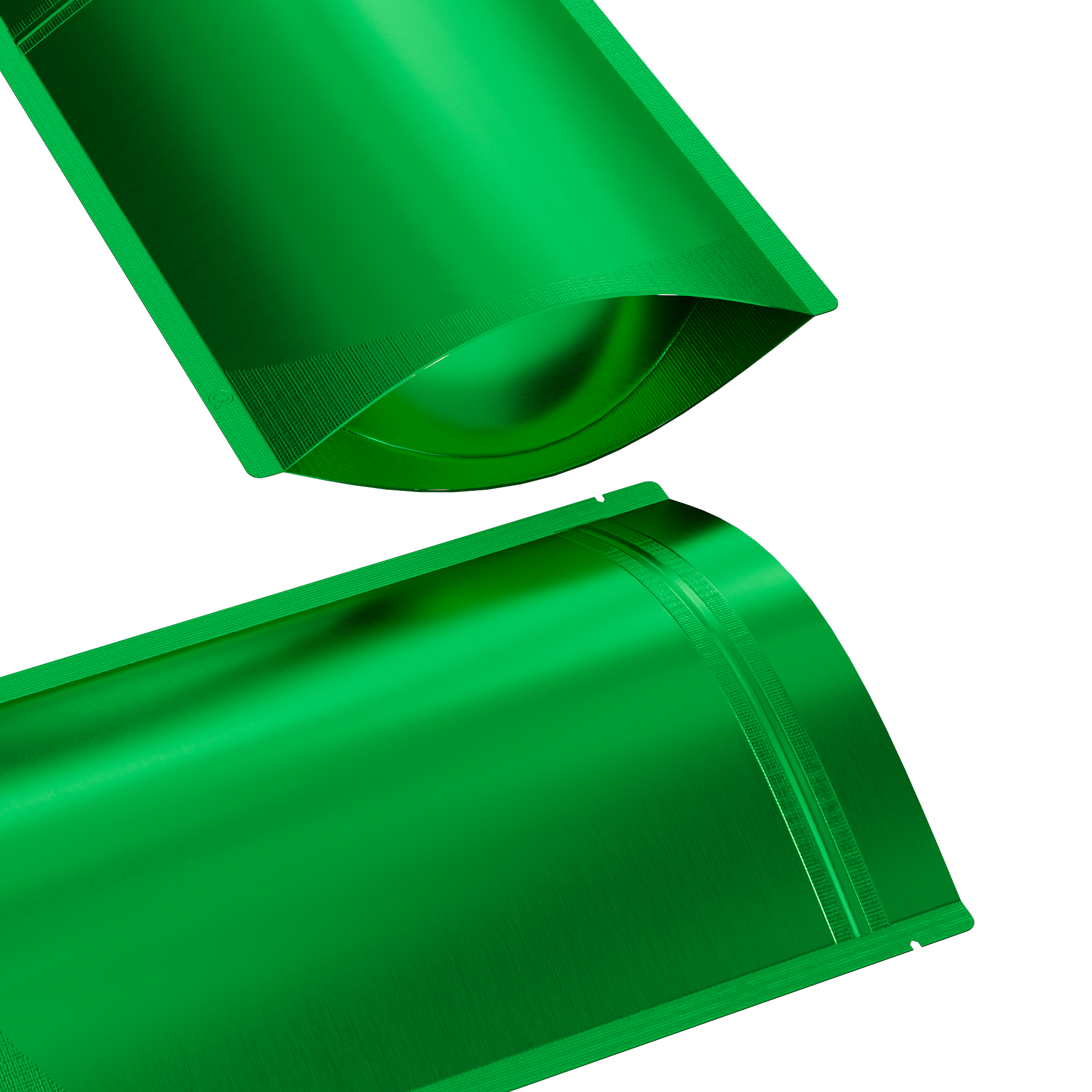 Matte Sea Green Mylar Stand Strong Bags with Rounded Corners Matte Sea Green Mylar Stand Strong Bags with Rounded Corners