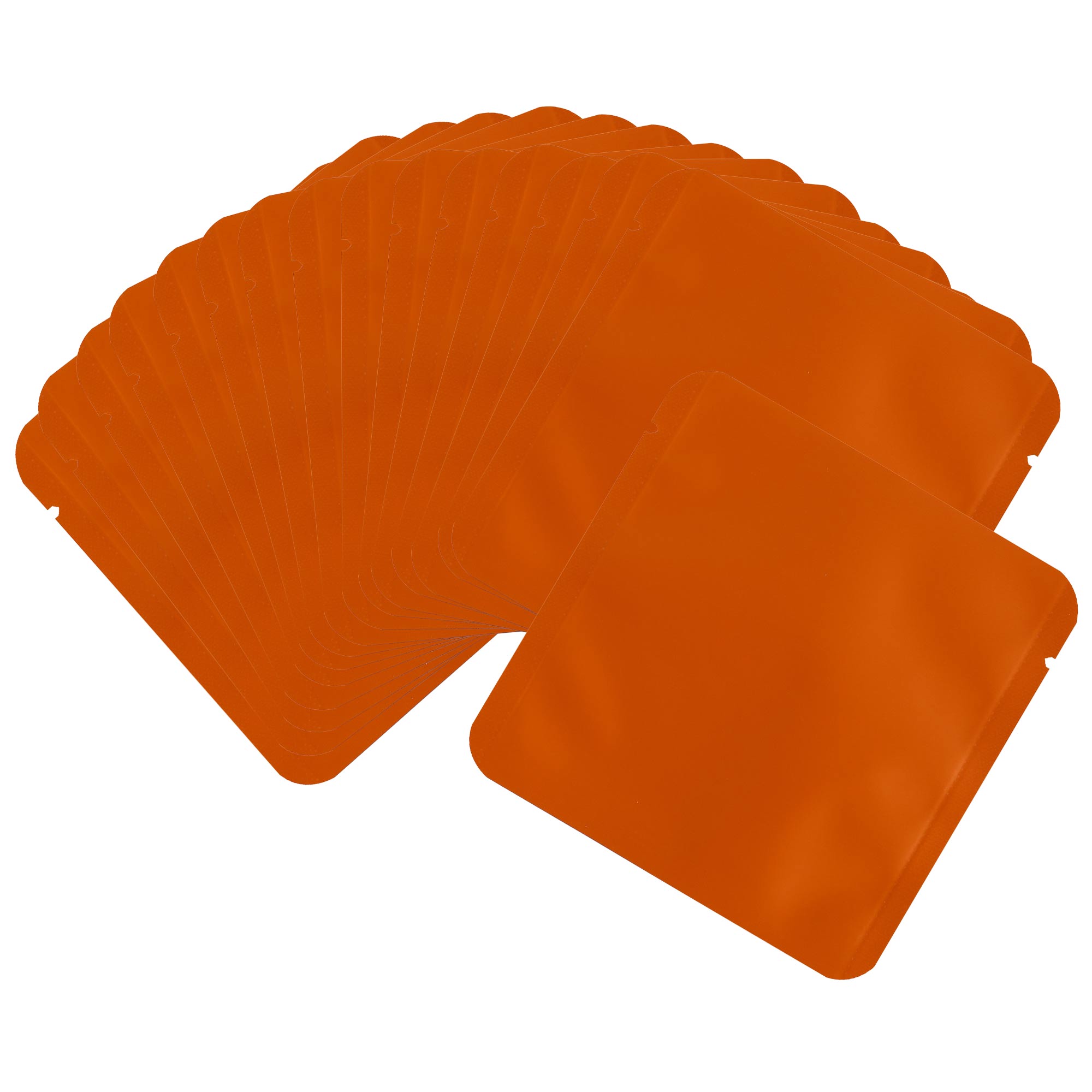 Matte Sunset Orange Square Aluminum Foil Packaging Bag with Matte Sunset Orange Square Aluminum Foil Packaging Bag with