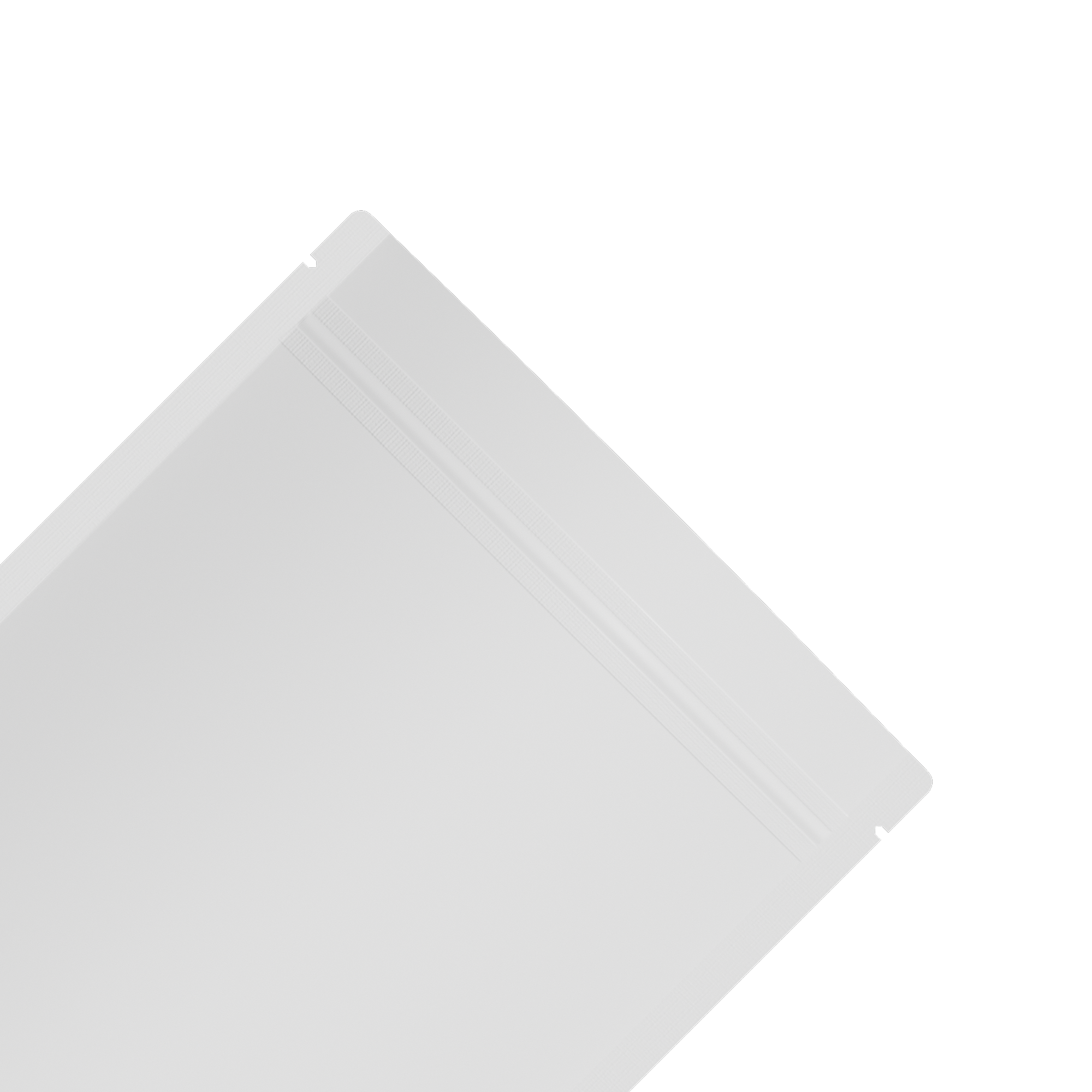 Matte Winter White Mylar Stand Strong Bags with Rounded Matte Winter White Mylar Stand Strong Bags with Rounded