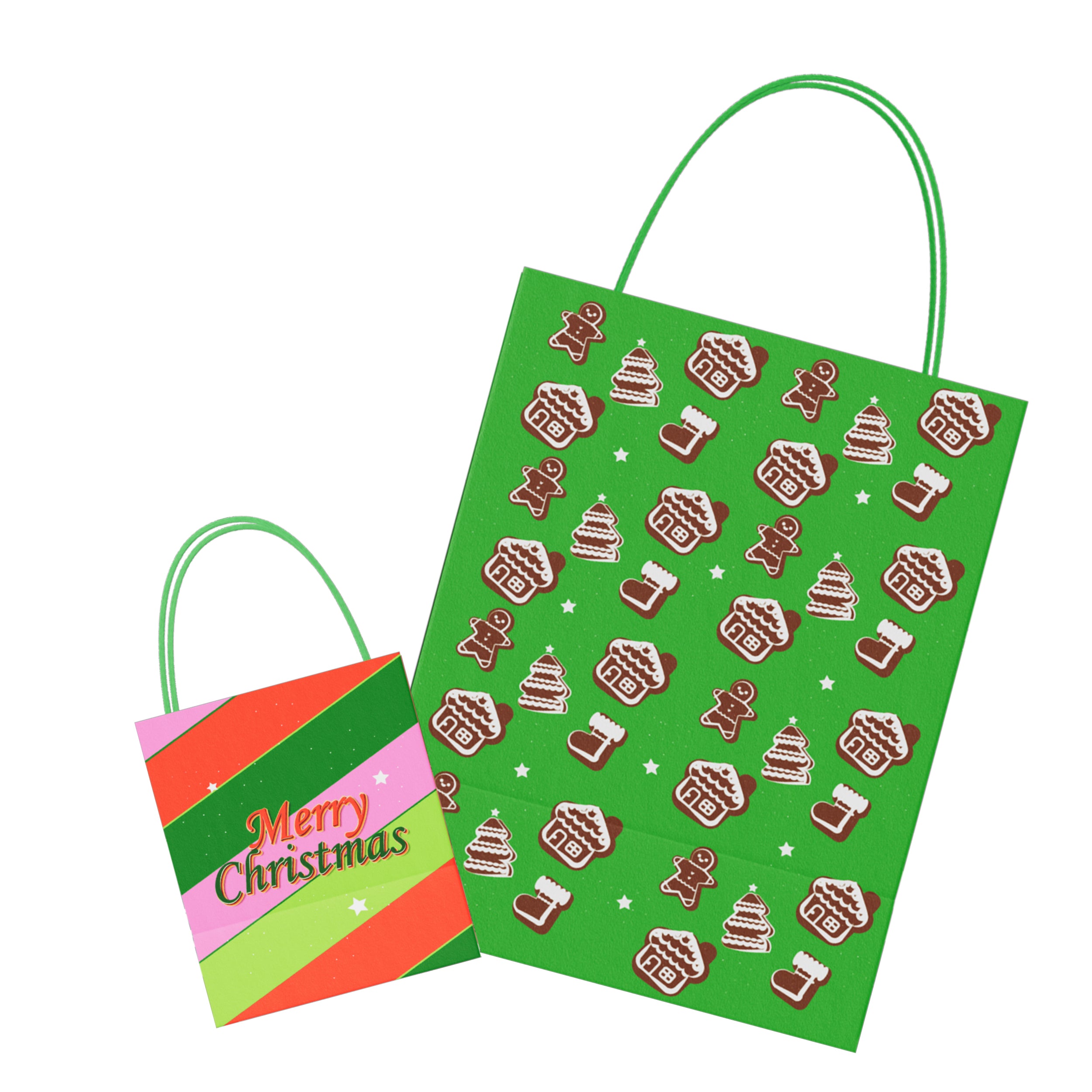 Merry Christmas Kraft Gift Bags with Handle Merry Christmas Kraft Gift Bags with Handle