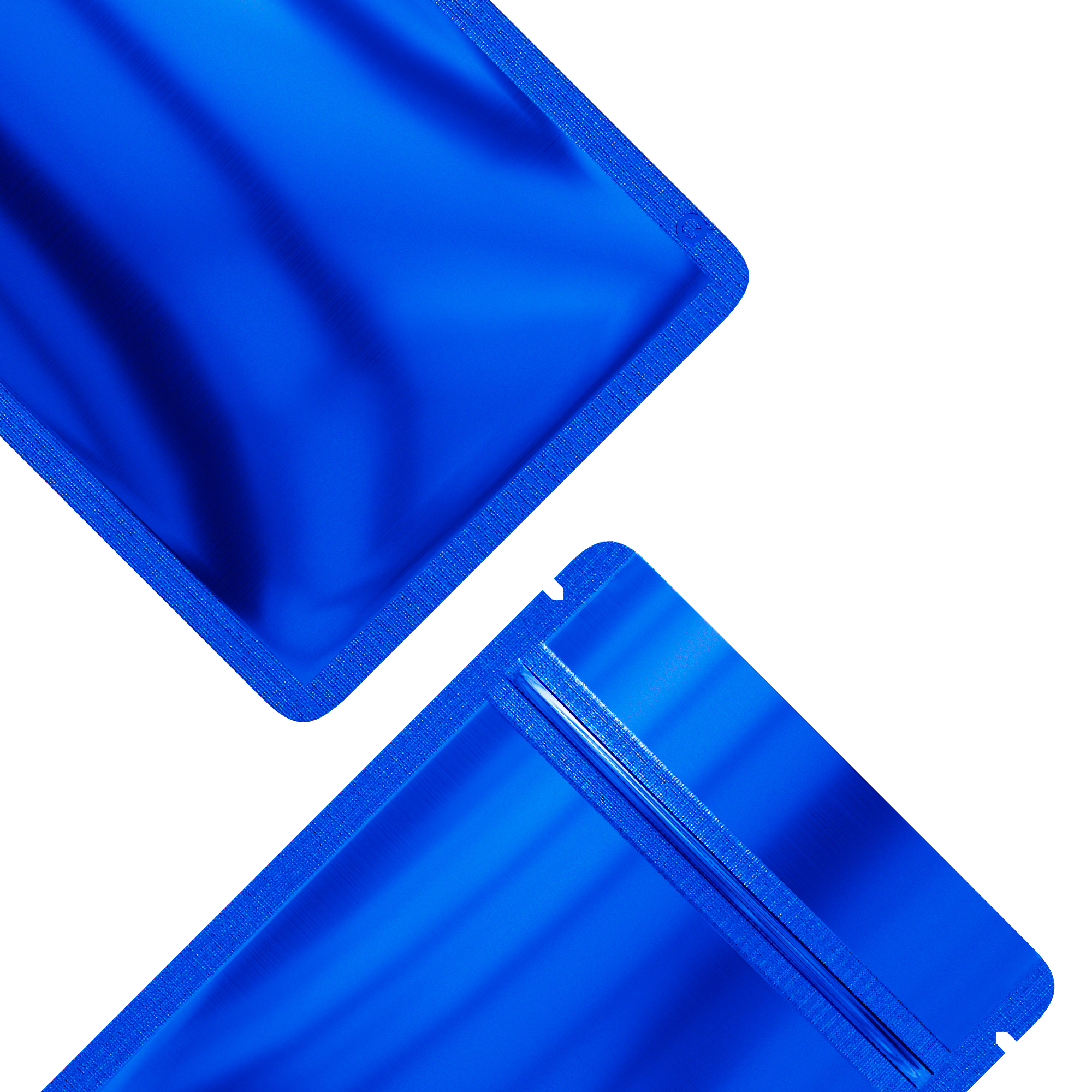 Metallic Mylar Flat Zipper Seal Bags – Glossy Lapis Lazuli Metallic Mylar Flat Zipper Seal Bags – Glossy Lapis Lazuli