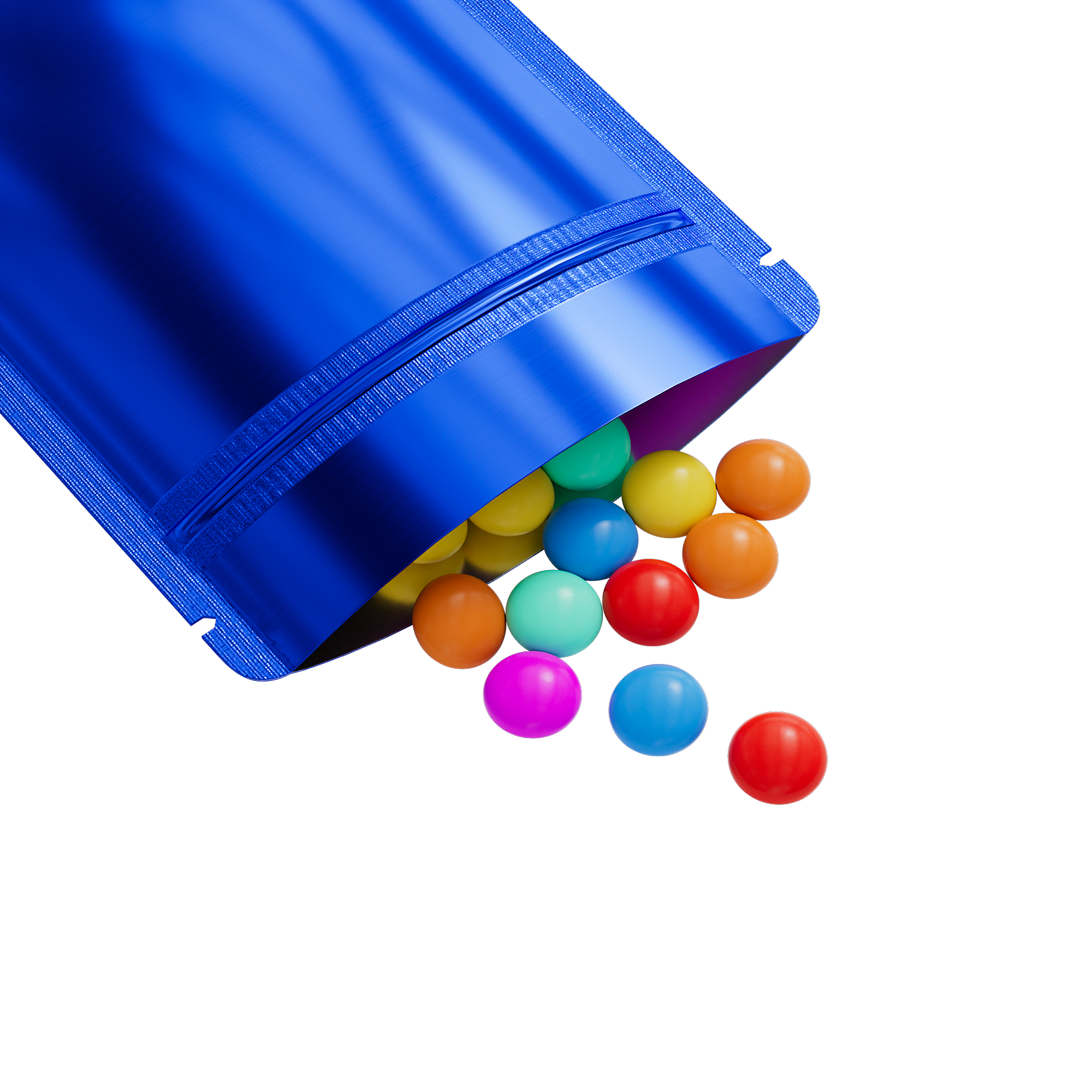 Metallic Mylar Flat Zipper Seal Bags – Glossy Lapis Lazuli Metallic Mylar Flat Zipper Seal Bags – Glossy Lapis Lazuli