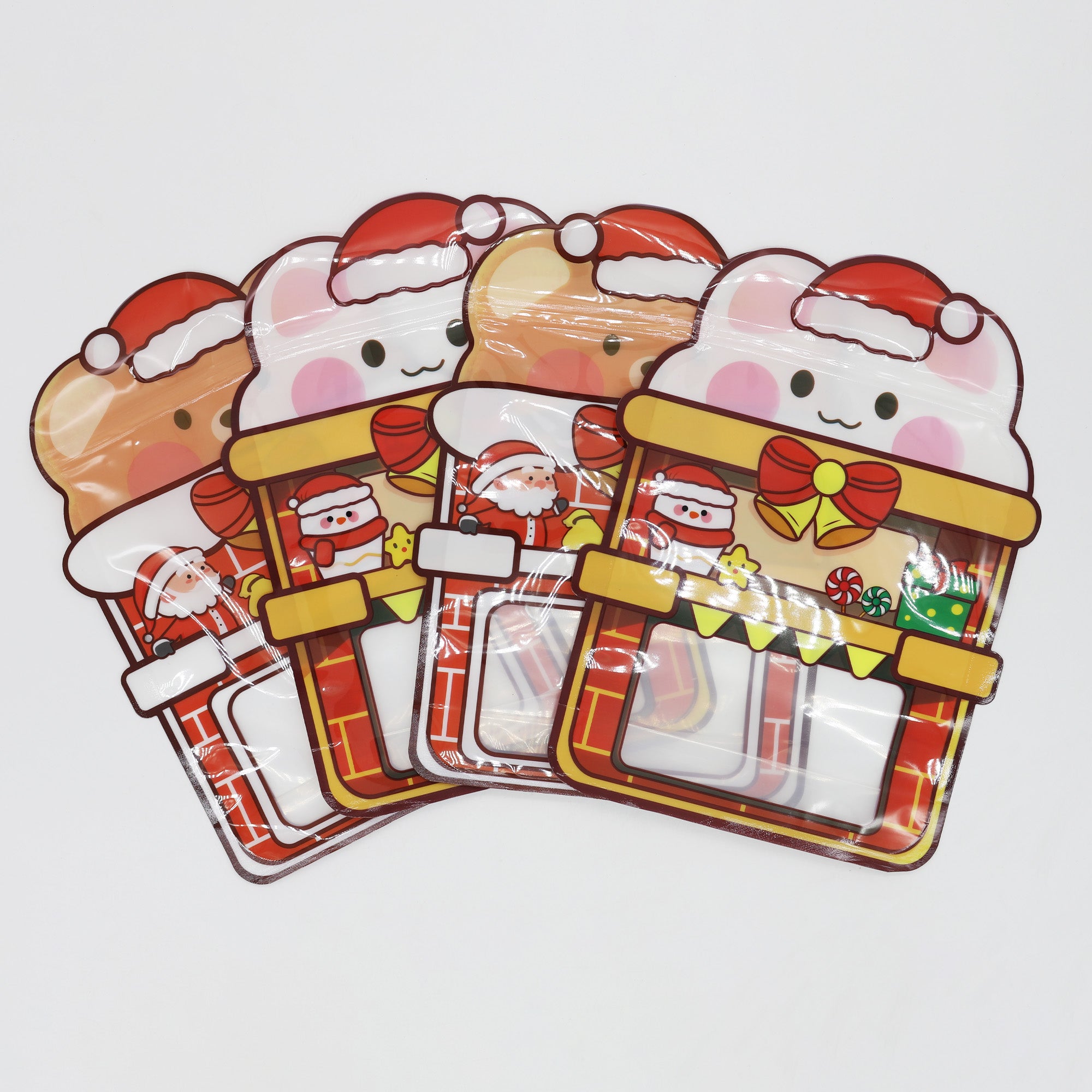 Mixed Bear, Rabbit Print Designs Clear Chimney Window Stand