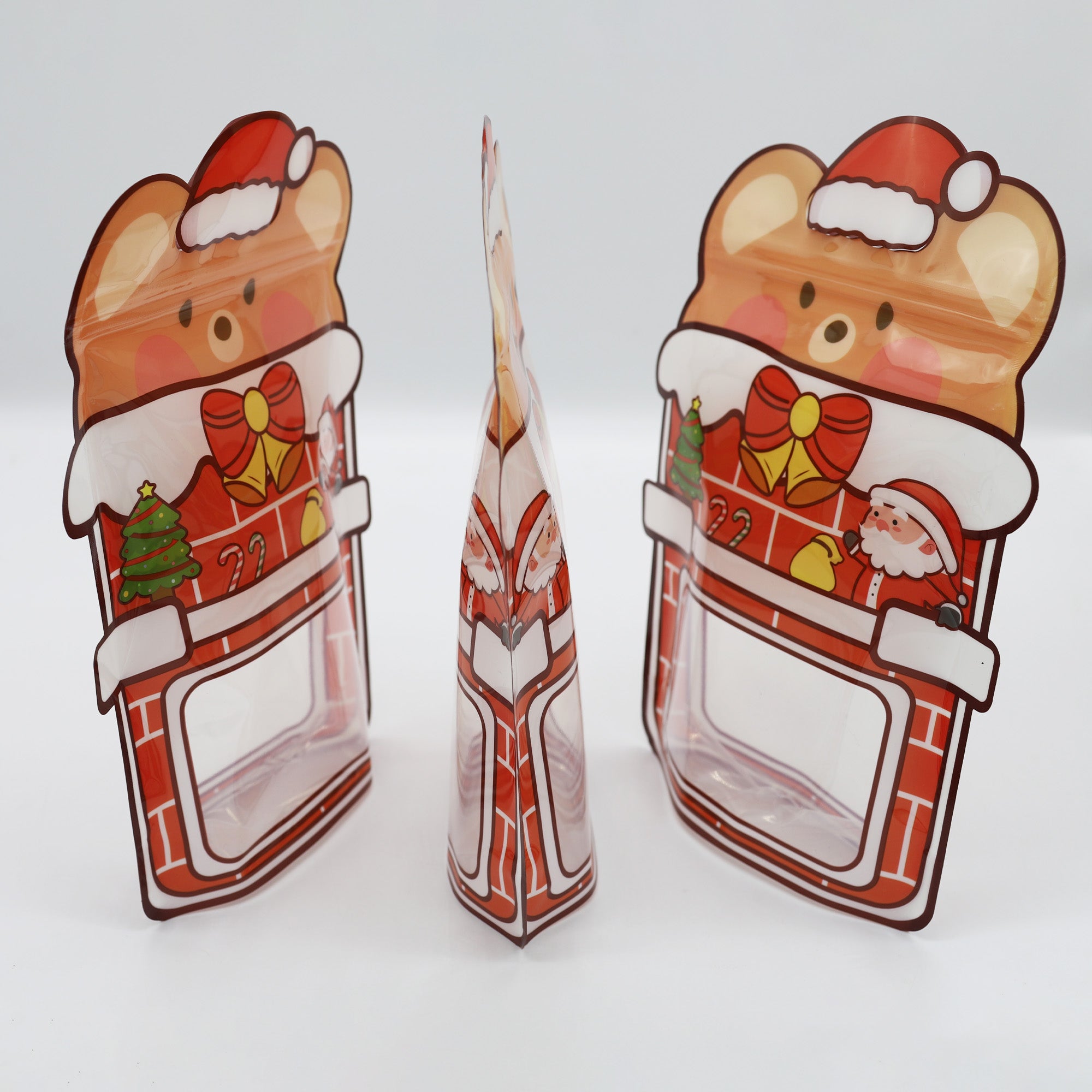 Mixed Bear, Rabbit Print Designs Clear Chimney Window Stand Mixed Bear, Rabbit Print Designs Clear Chimney Window Stand