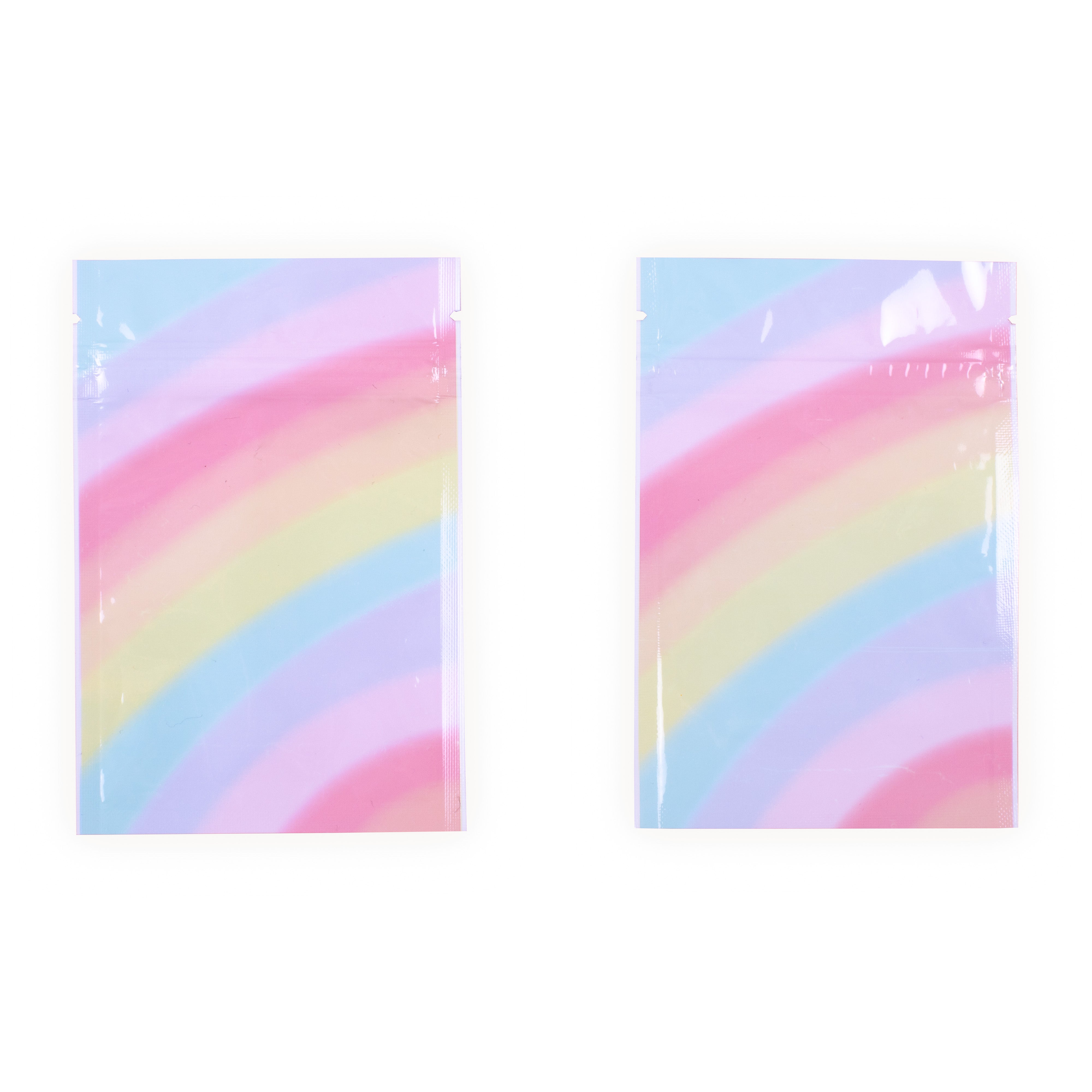Multi-Color Ombre Gradient Glossy Mylar Zipper Seal Bags Multi-Color Ombre Gradient Glossy Mylar Zipper Seal Bags
