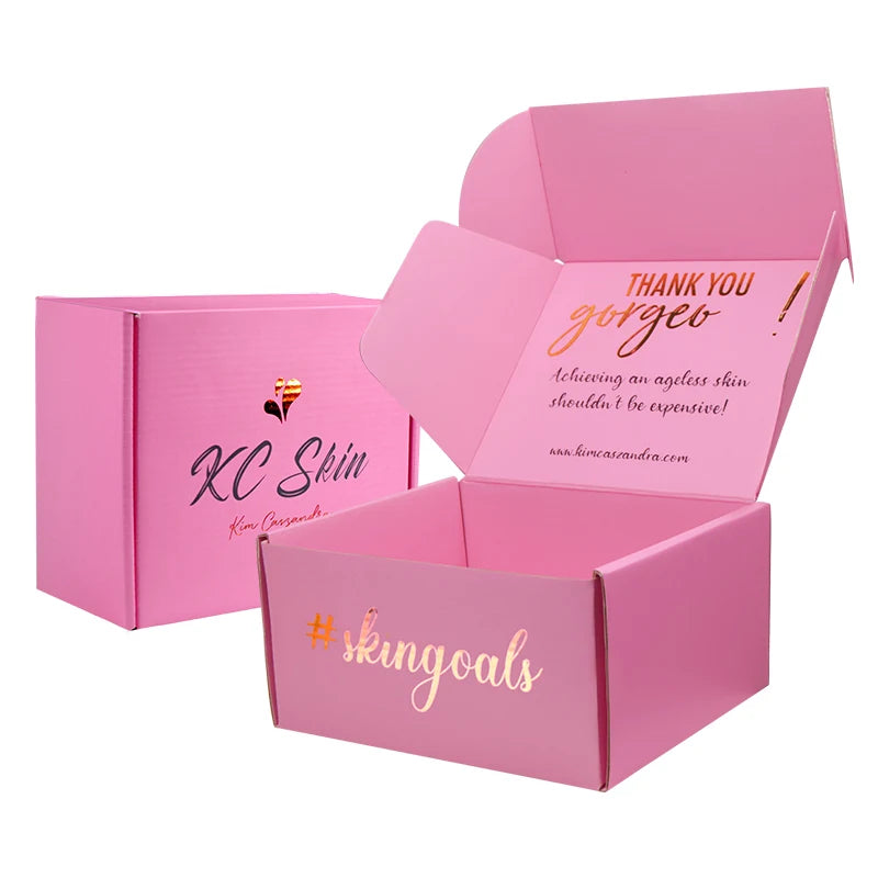 New Stock Arrival Pink Shipping Cardboard Paper Box Foldable New Stock Arrival Pink Shipping Cardboard Paper Box Foldable