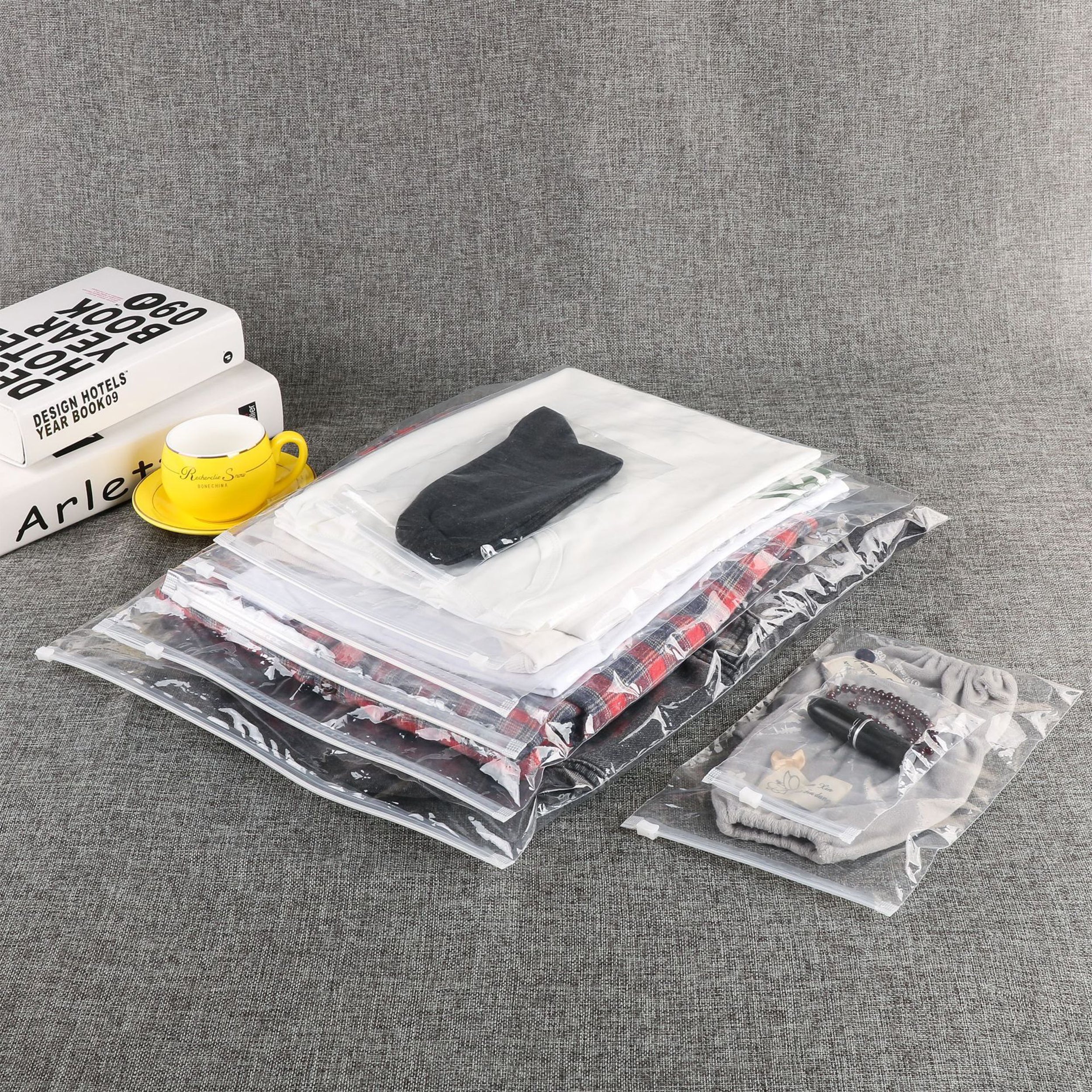 Opalite Clear Poly Plastic Slider Zip Organization Bags Opalite Clear Poly Plastic Slider Zip Organization Bags