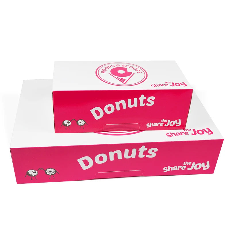 Pink Food Grade Donut Boxes Custom Designing With Pink Food Grade Donut Boxes Custom Designing With
