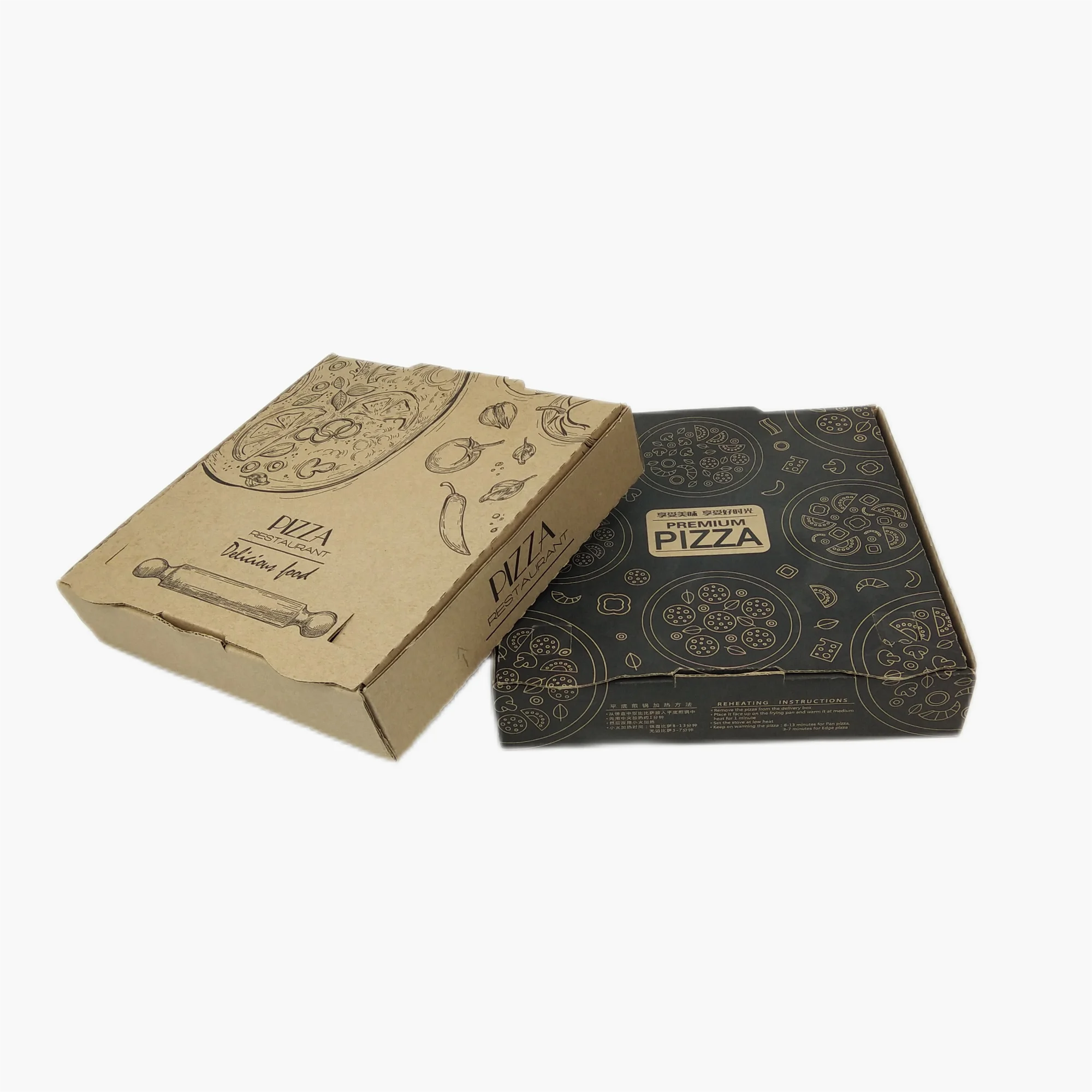 Portable Custom Printed Pizza Corrugated Paper Box with Portable Custom Printed Pizza Corrugated Paper Box with