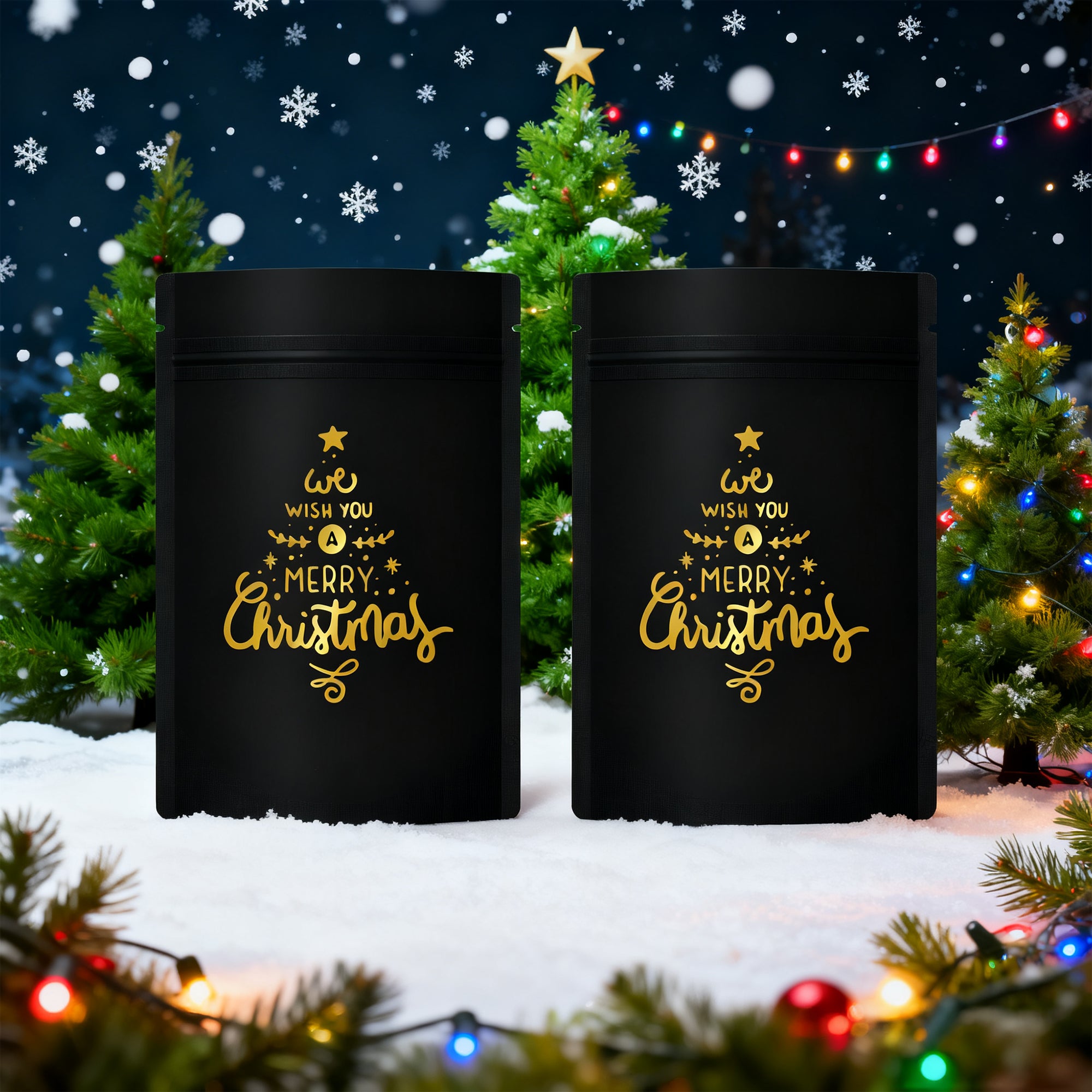 Pre-Designed Christmas Treat Stand Strong Bags – Festive Pre-Designed Christmas Treat Stand Strong Bags – Festive